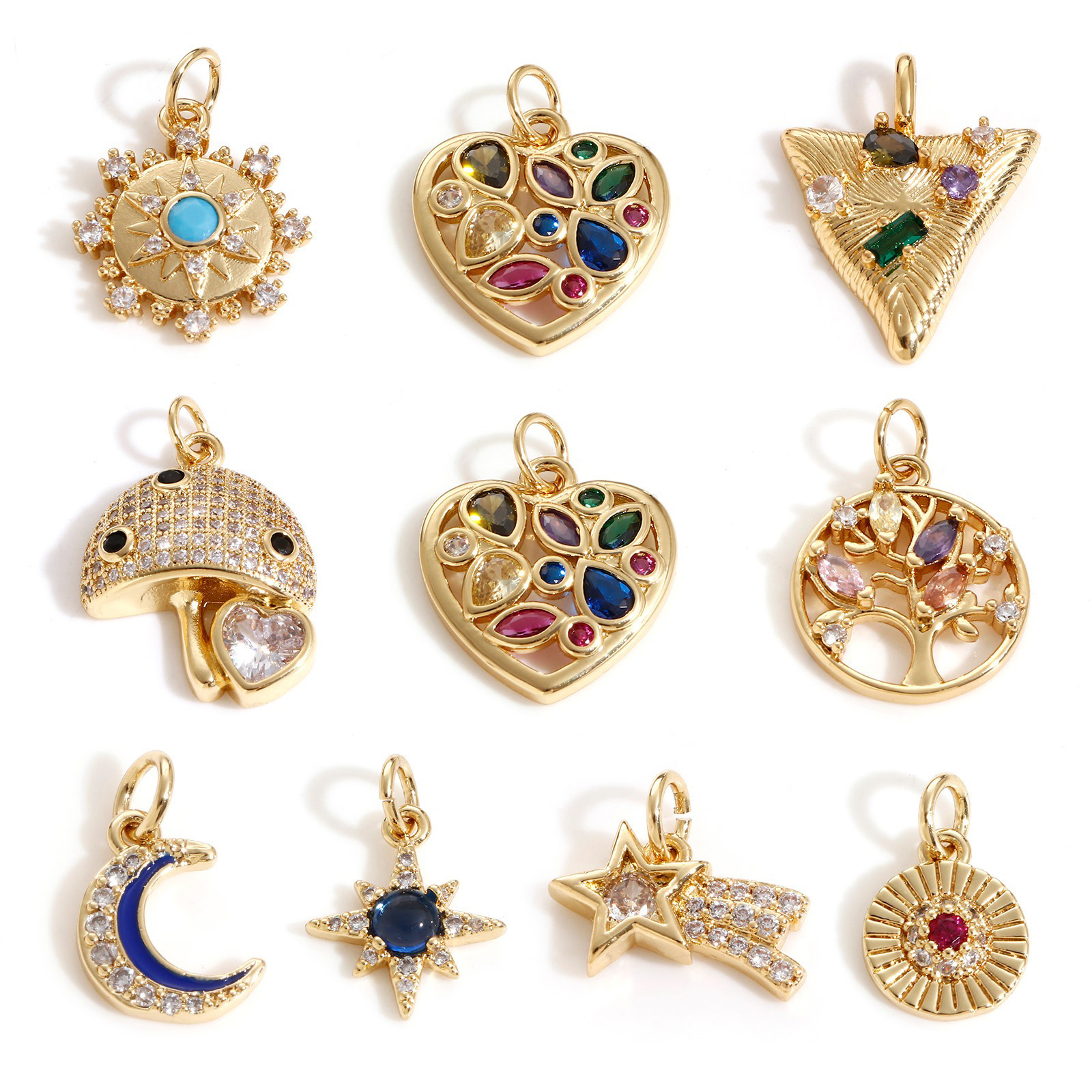 Imagen de Latón Colgantes Charms 18K Oro Real Chapado 1 Unidad