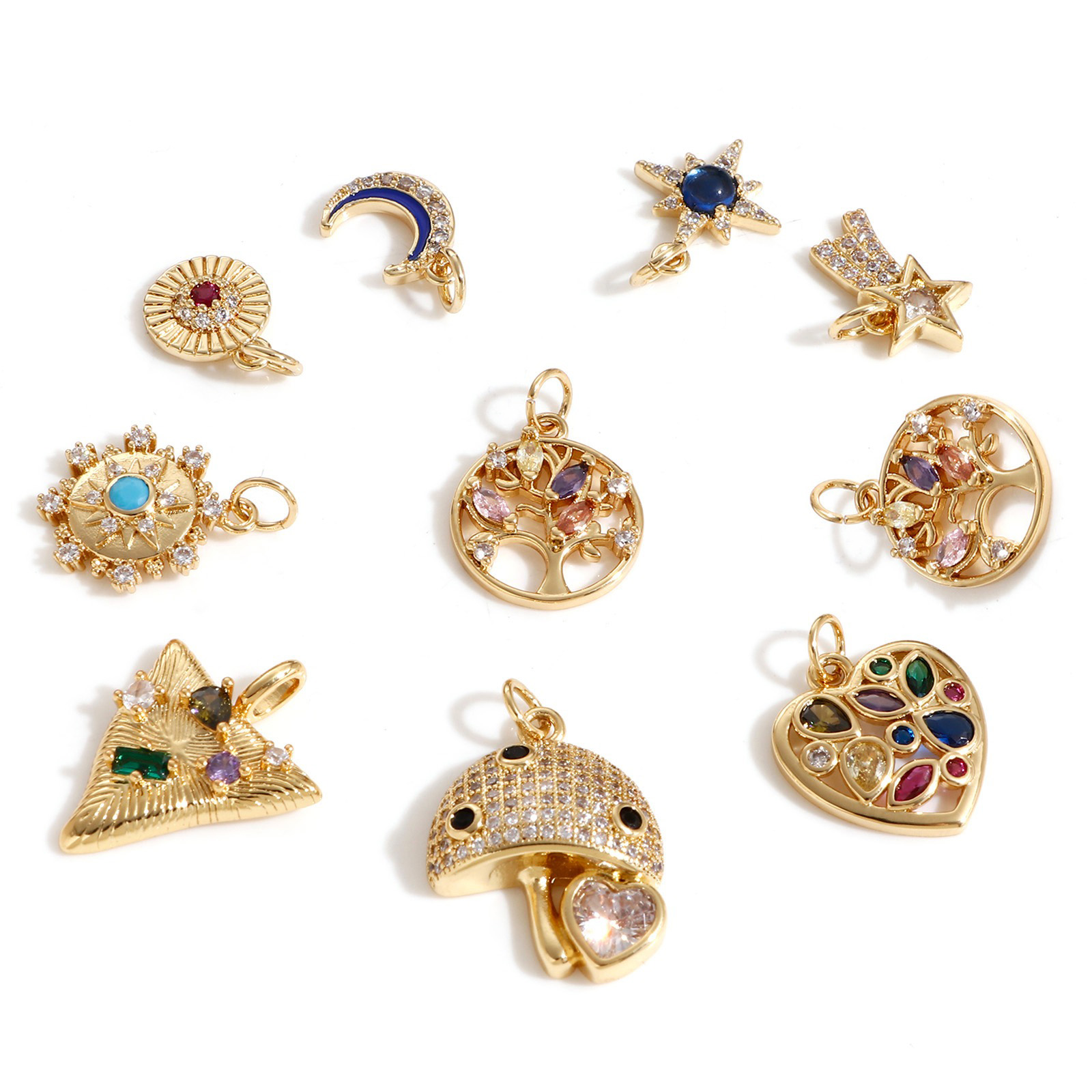 Imagen de Latón Colgantes Charms 18K Oro Real Chapado 1 Unidad