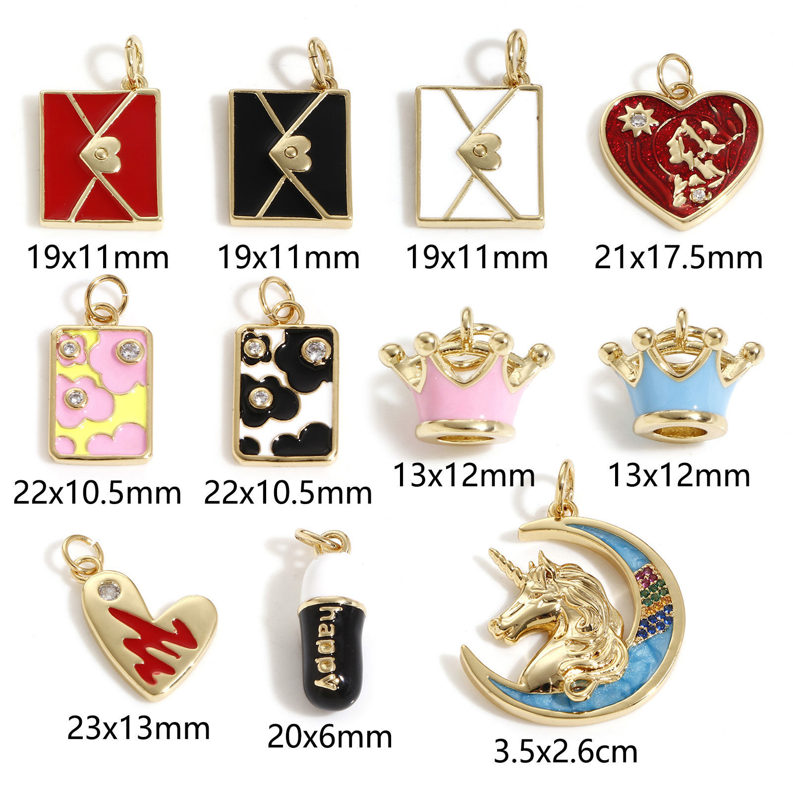 Imagen de Latón Colgantes Charms 18K Oro Real Chapado 1 Unidad