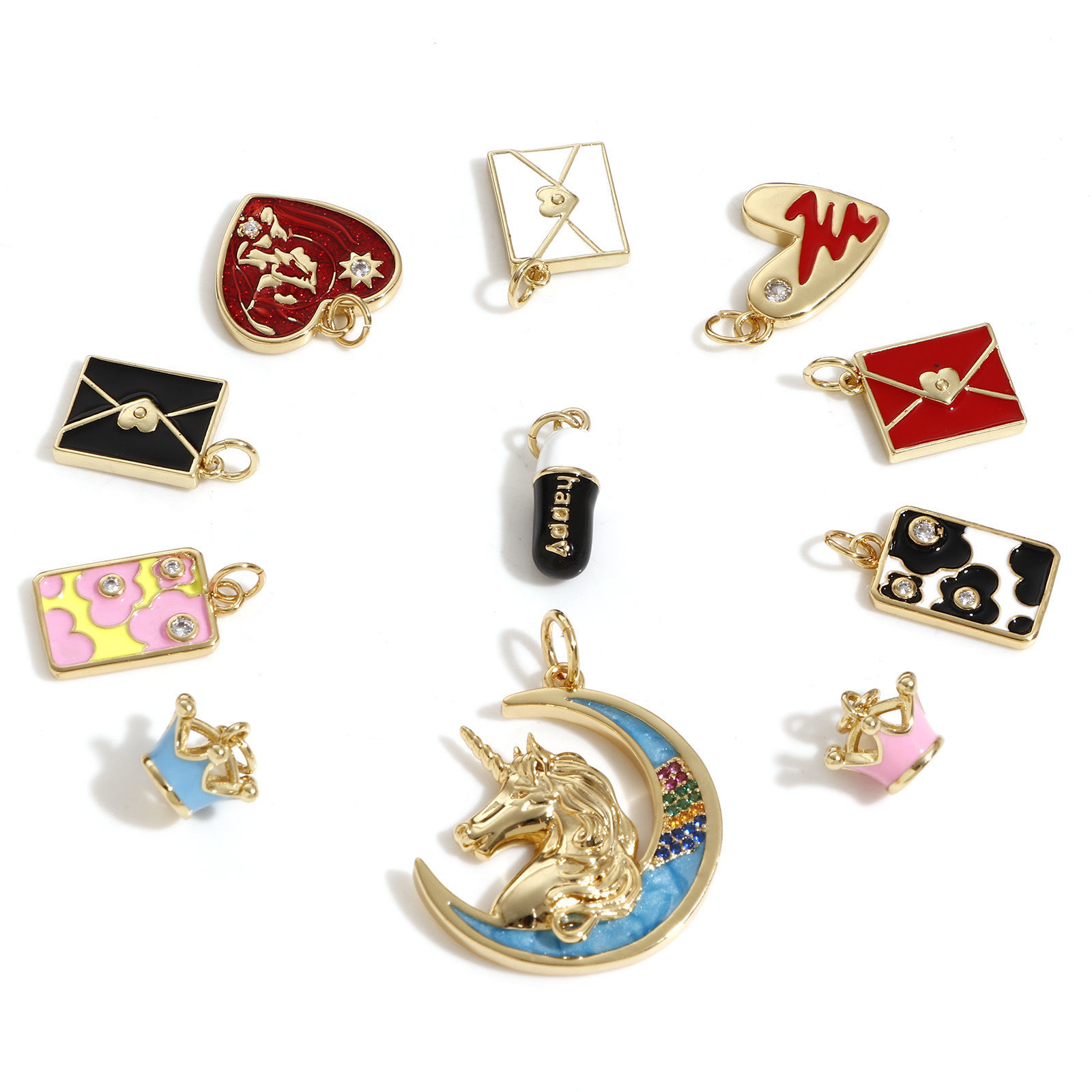 Imagen de Latón Colgantes Charms 18K Oro Real Chapado 1 Unidad