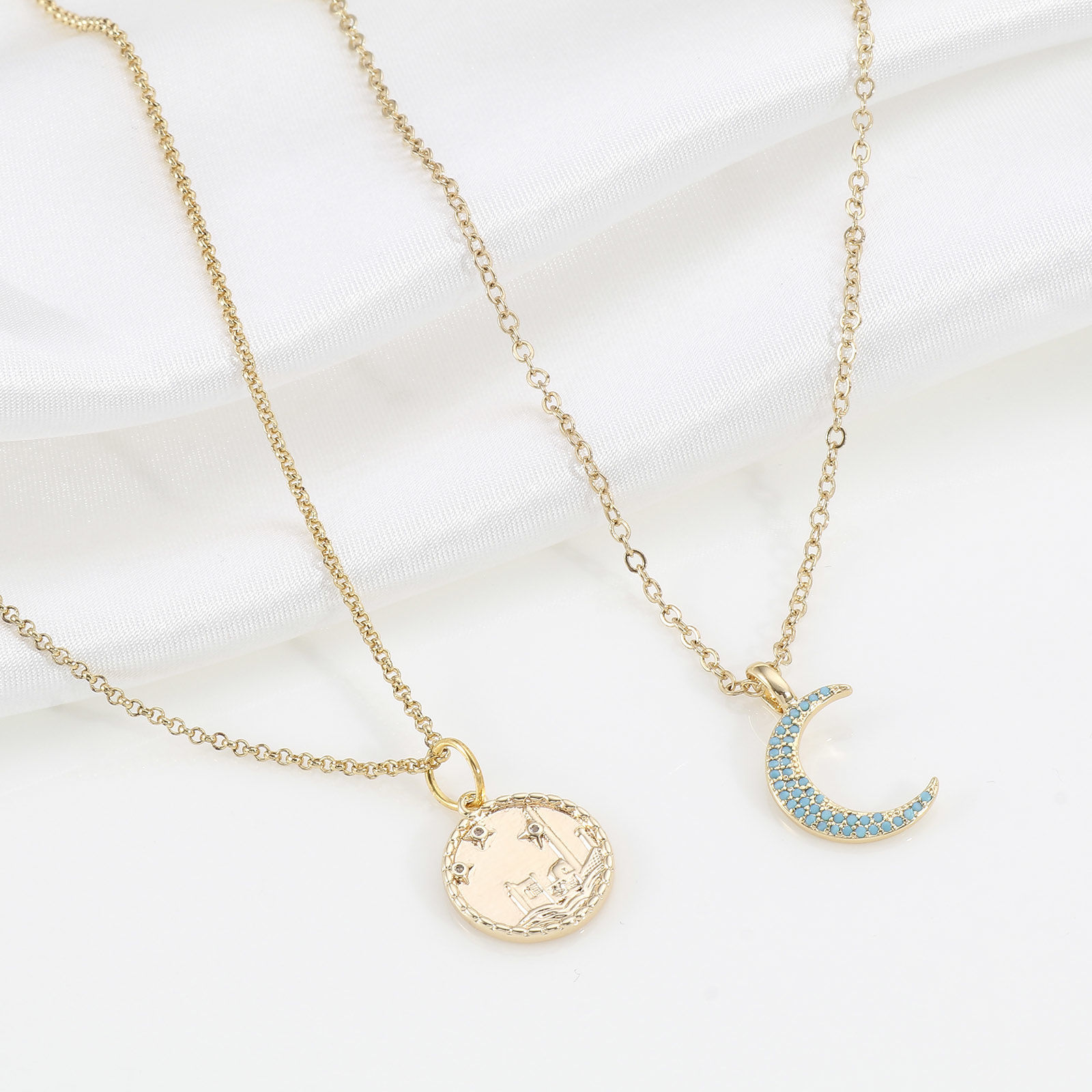 Immagine di Ottone Charms 18K Vero Oro Placcato 2 Pz