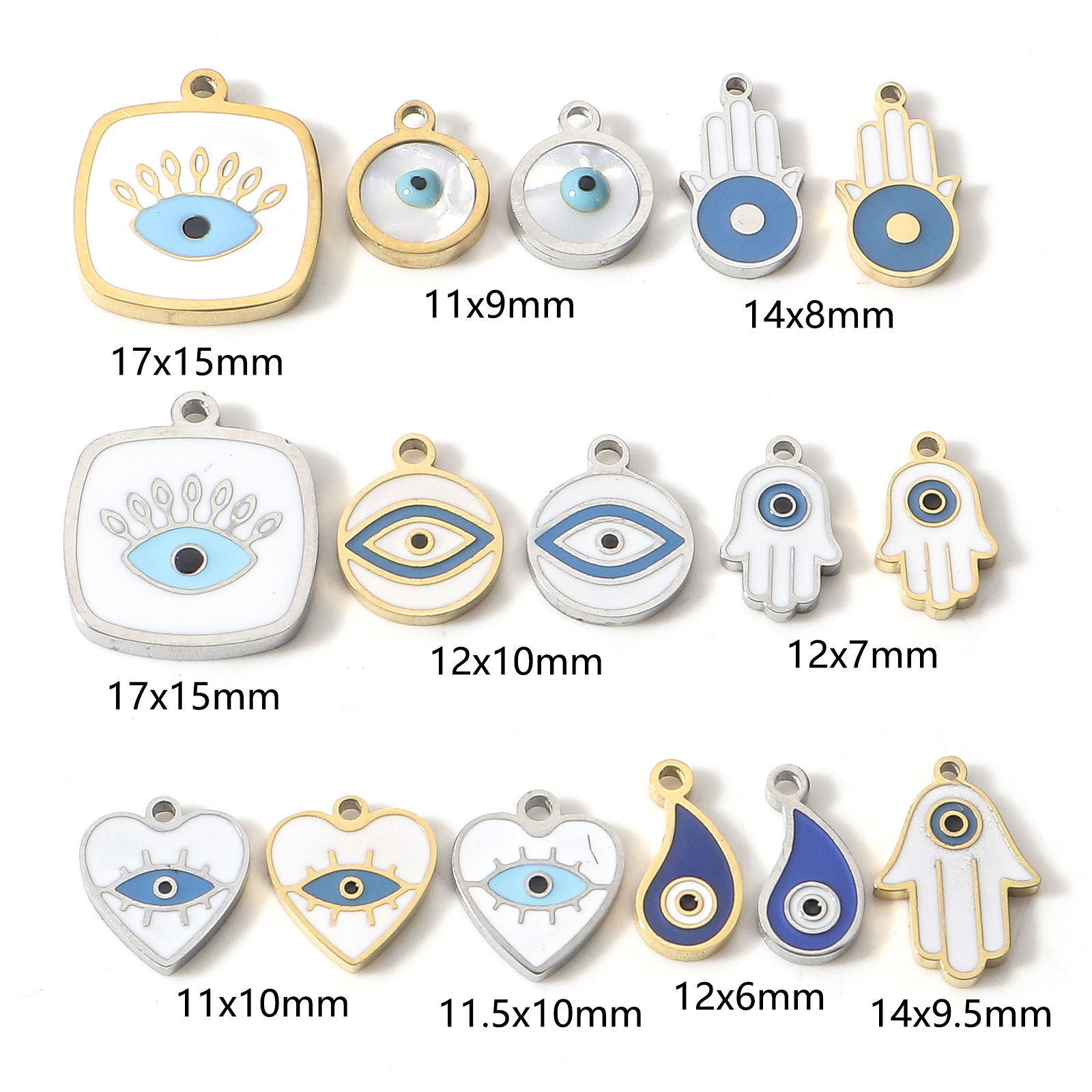 Picture of 304 Stainless Steel Religious Charms Evil Eye
