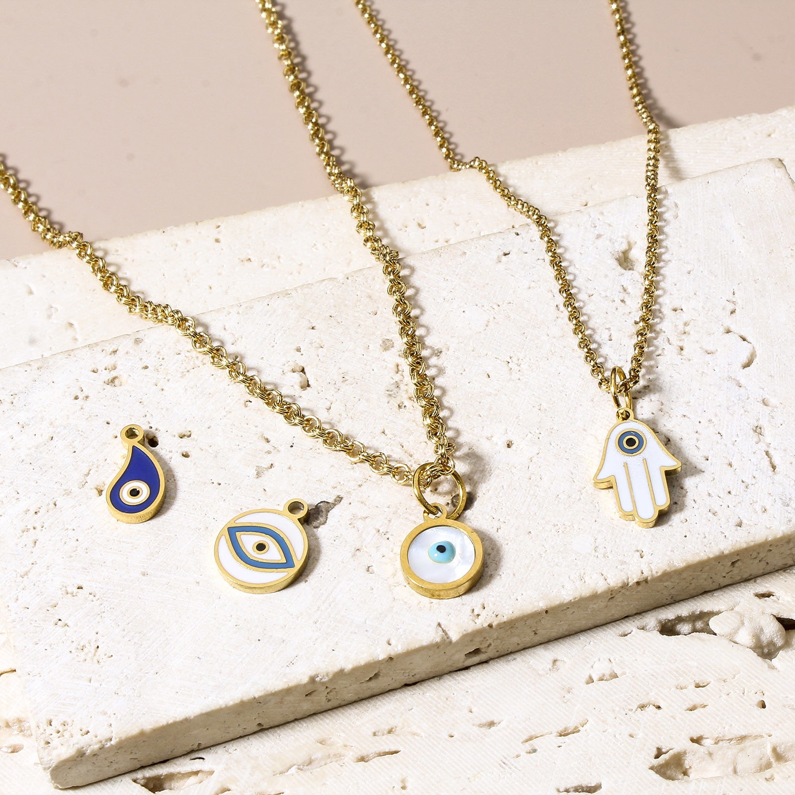 Picture of 304 Stainless Steel Religious Charms Evil Eye