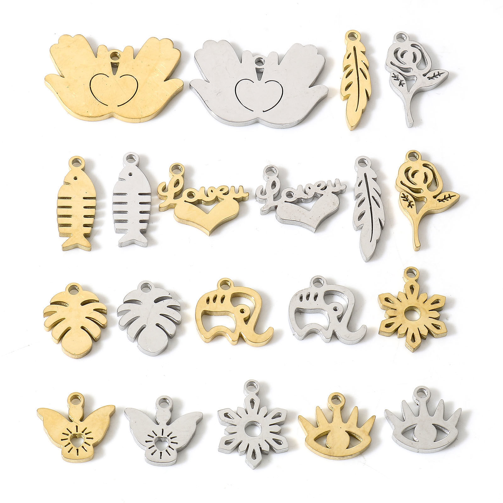 Imagen de 304 Acero Inoxidable Colgantes Charms 5 Unidades