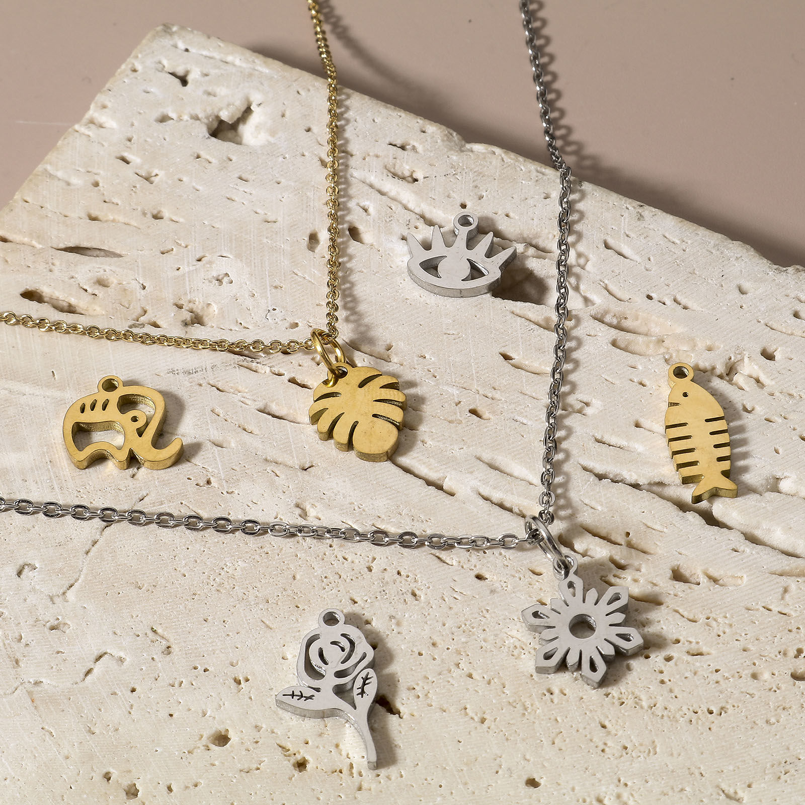 Imagen de 304 Acero Inoxidable Colgantes Charms 5 Unidades