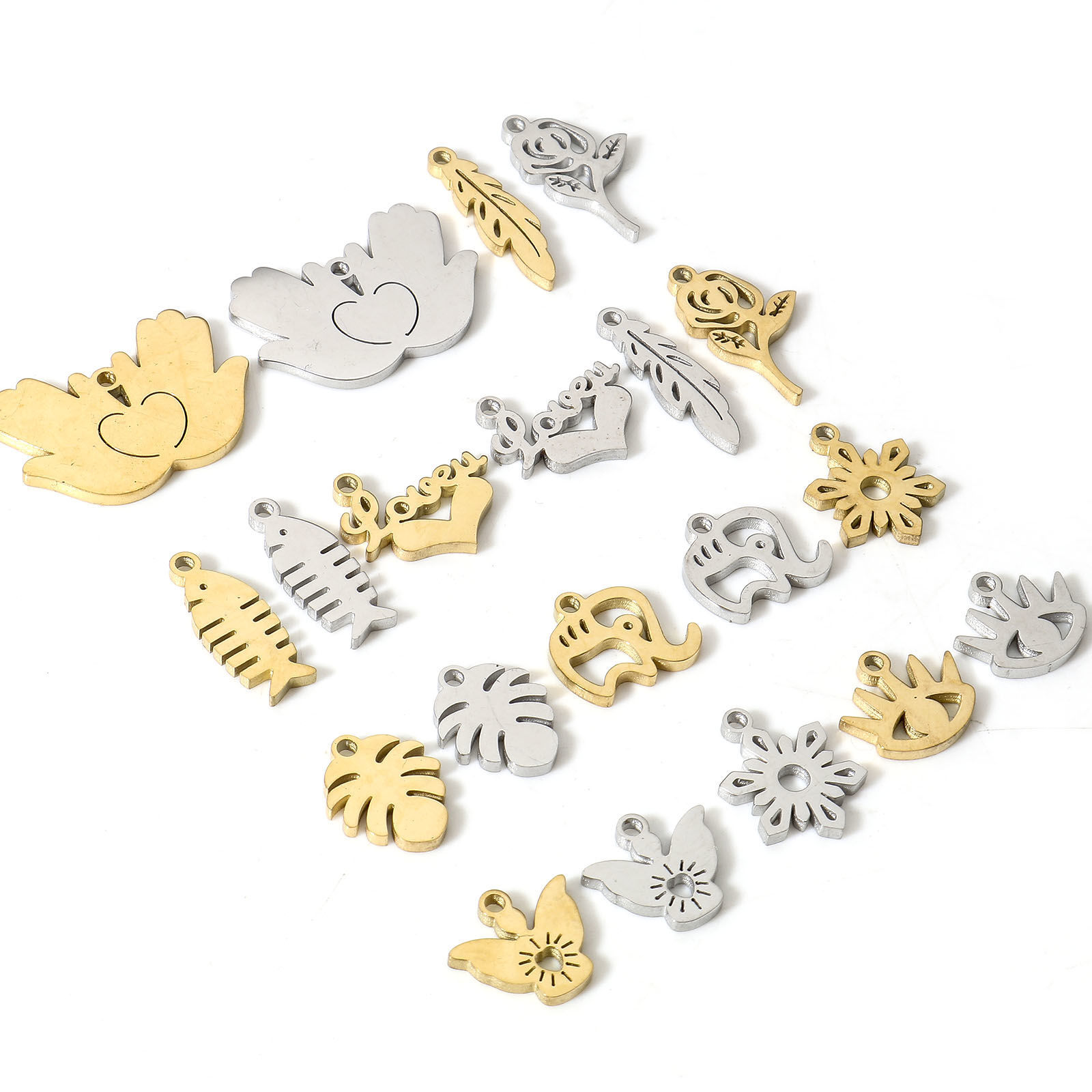 Imagen de 304 Acero Inoxidable Colgantes Charms 5 Unidades