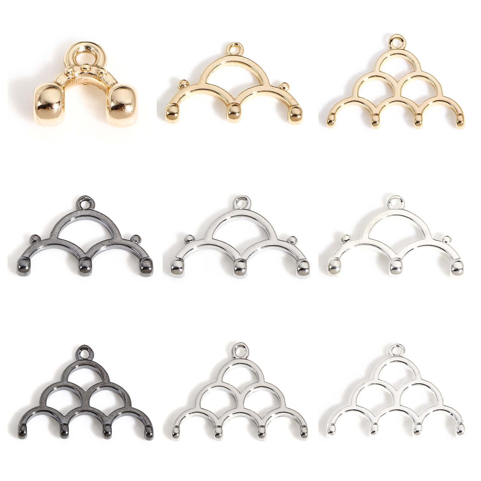 Picture of Brass Chandelier Connectors Arched Real Gold Plated