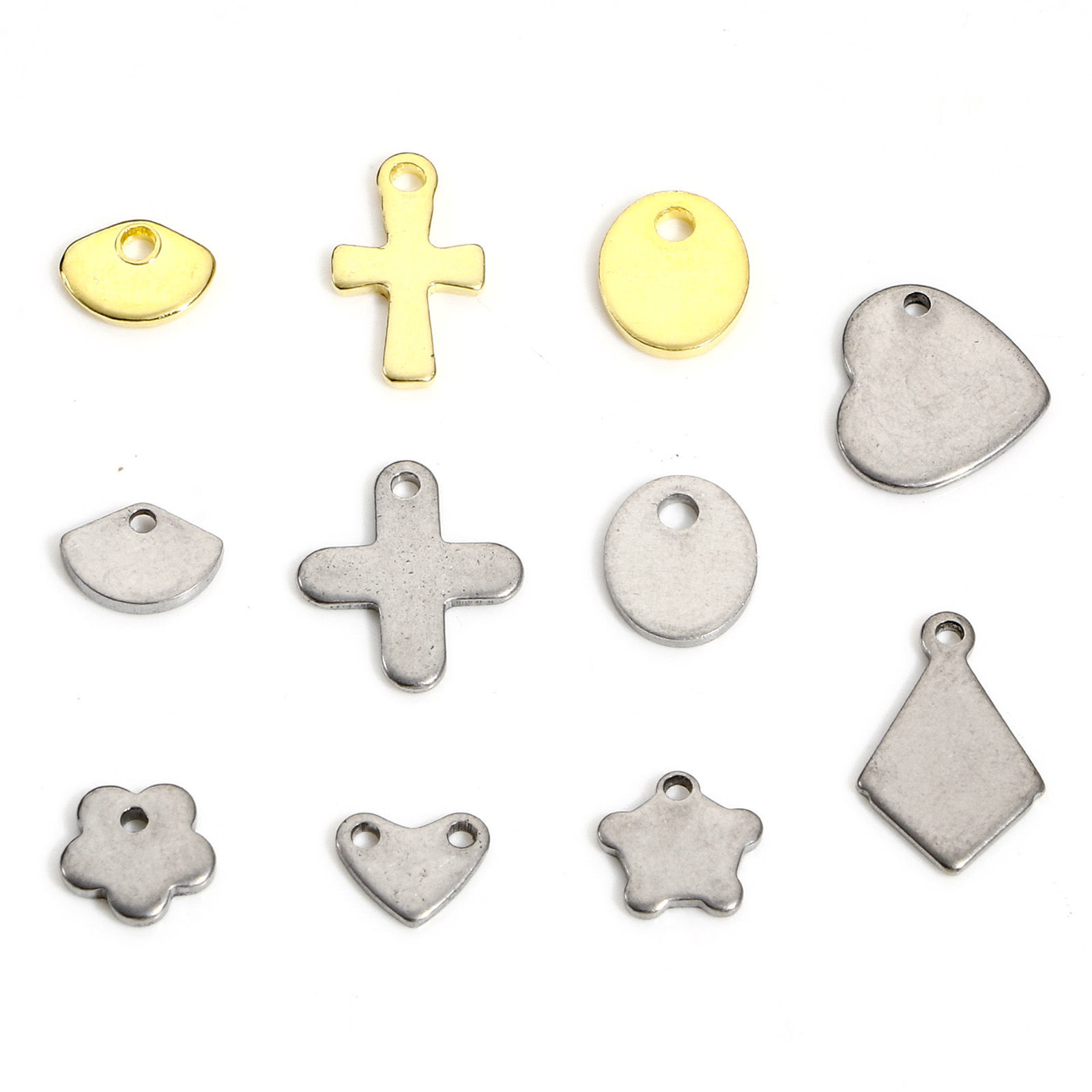 Imagen de 10 Unidades 304 Acero Inoxidable Colgantes Charms Tono de Plata