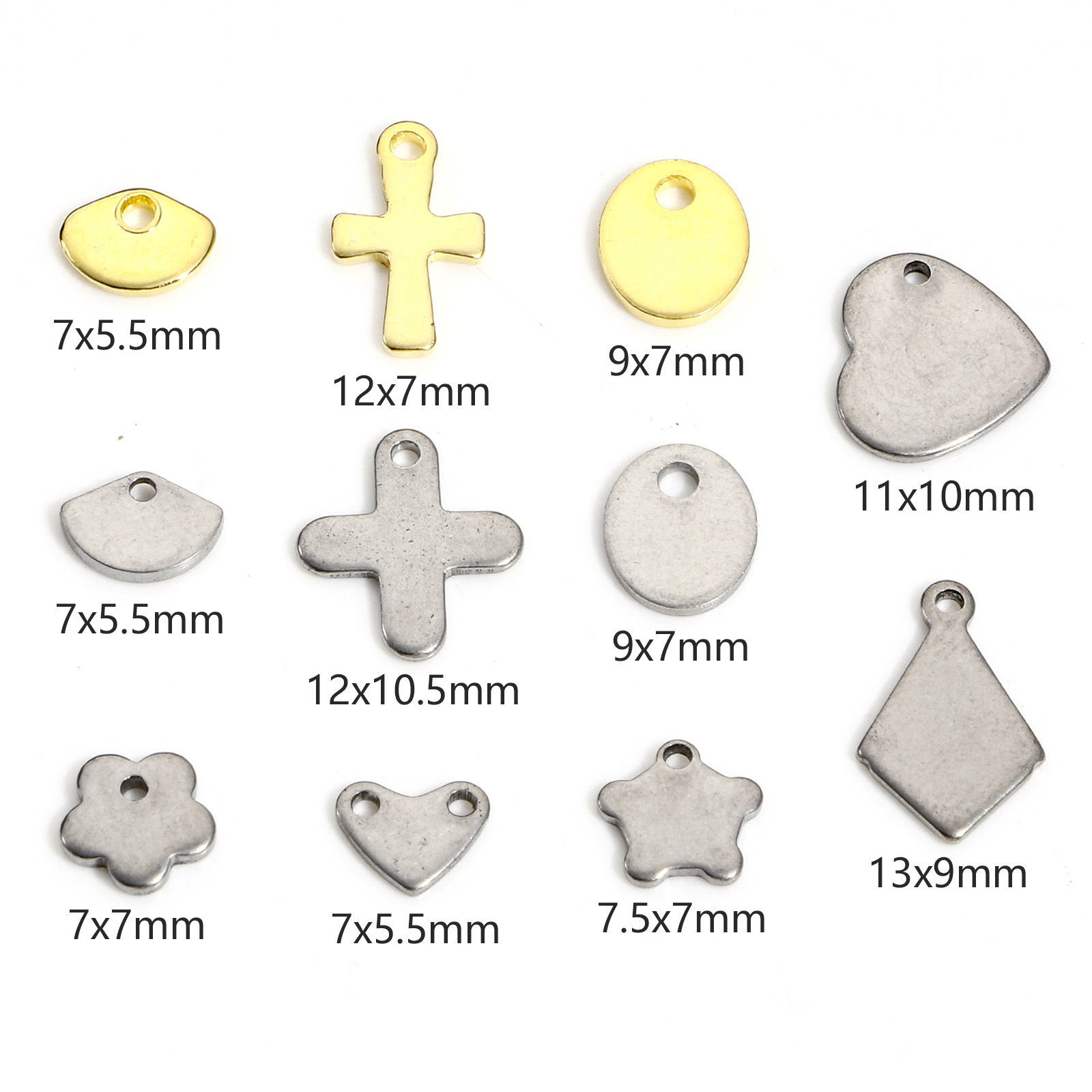 Imagen de 10 Unidades 304 Acero Inoxidable Colgantes Charms Tono de Plata
