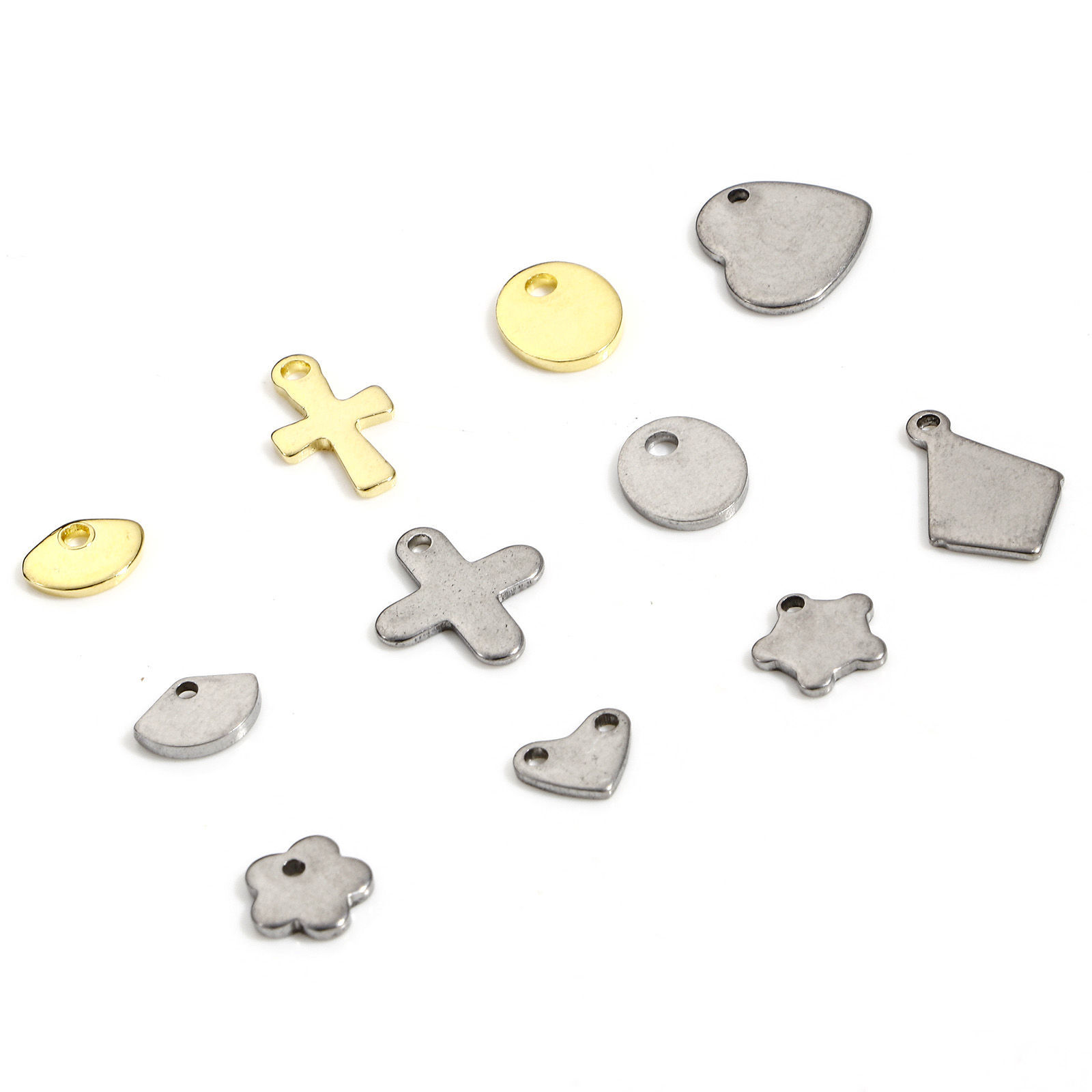 Imagen de 10 Unidades 304 Acero Inoxidable Colgantes Charms Tono de Plata