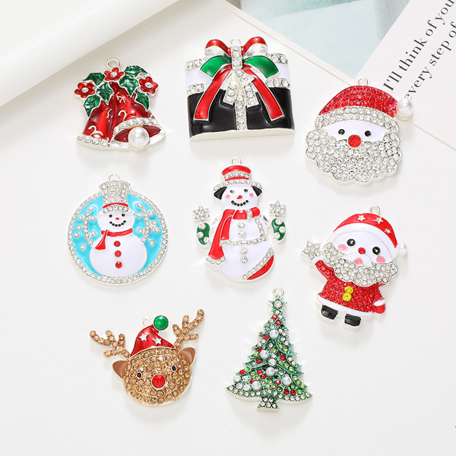 Imagen de 1 Unidad Zamak Navidad Colgantes Multicolor