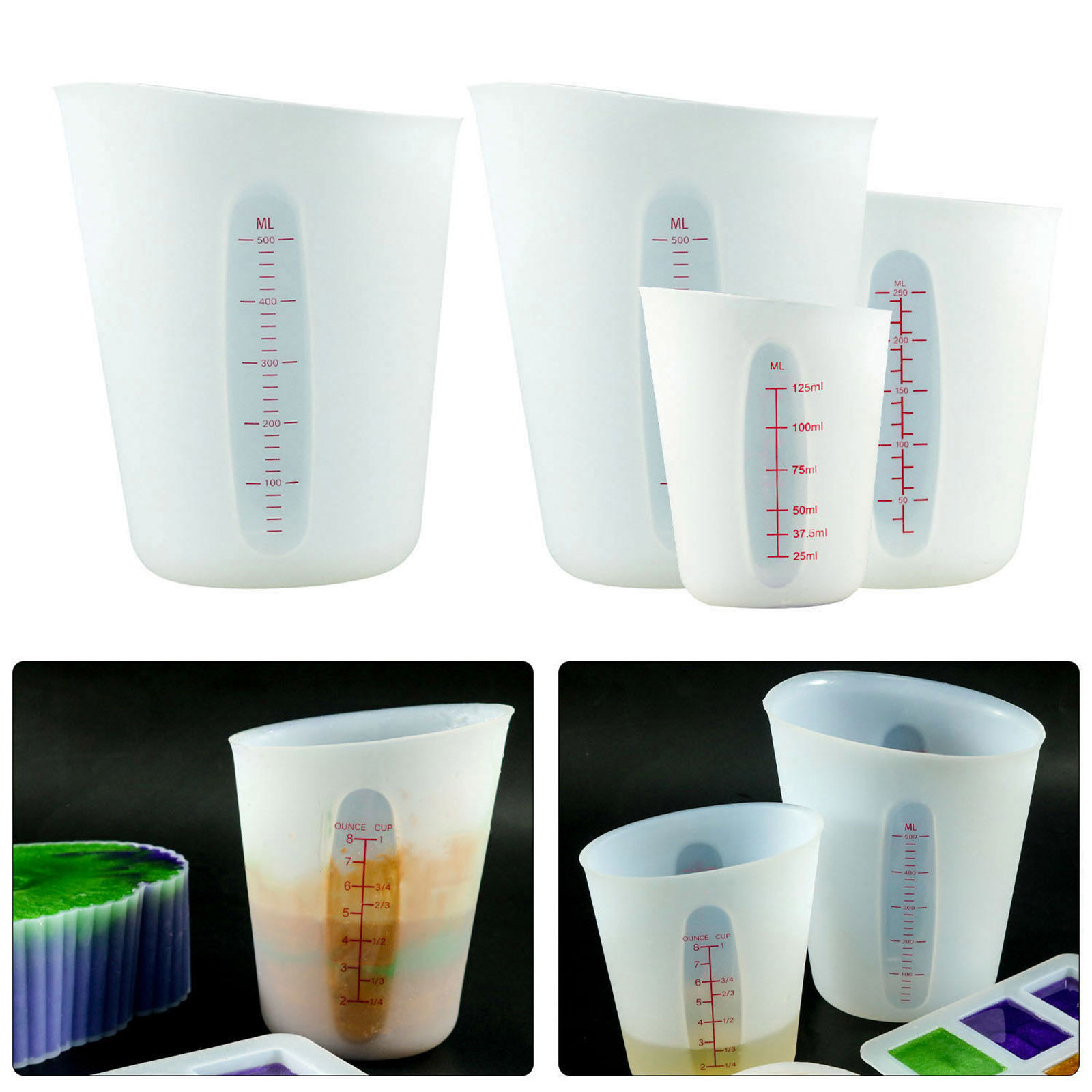 Imagen de 1 Piece Silicone Measuring Cup White