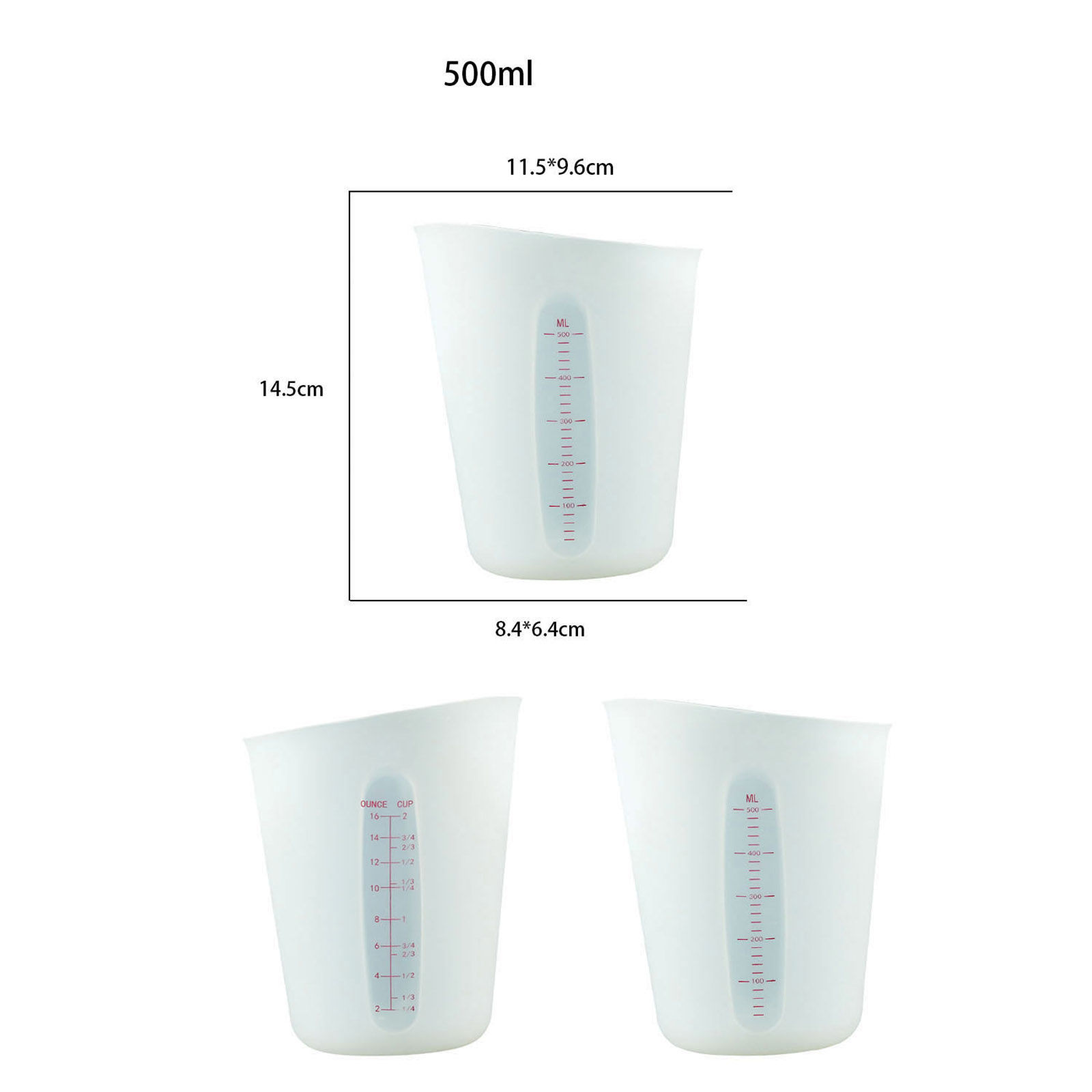 Imagen de 1 Piece Silicone Measuring Cup White