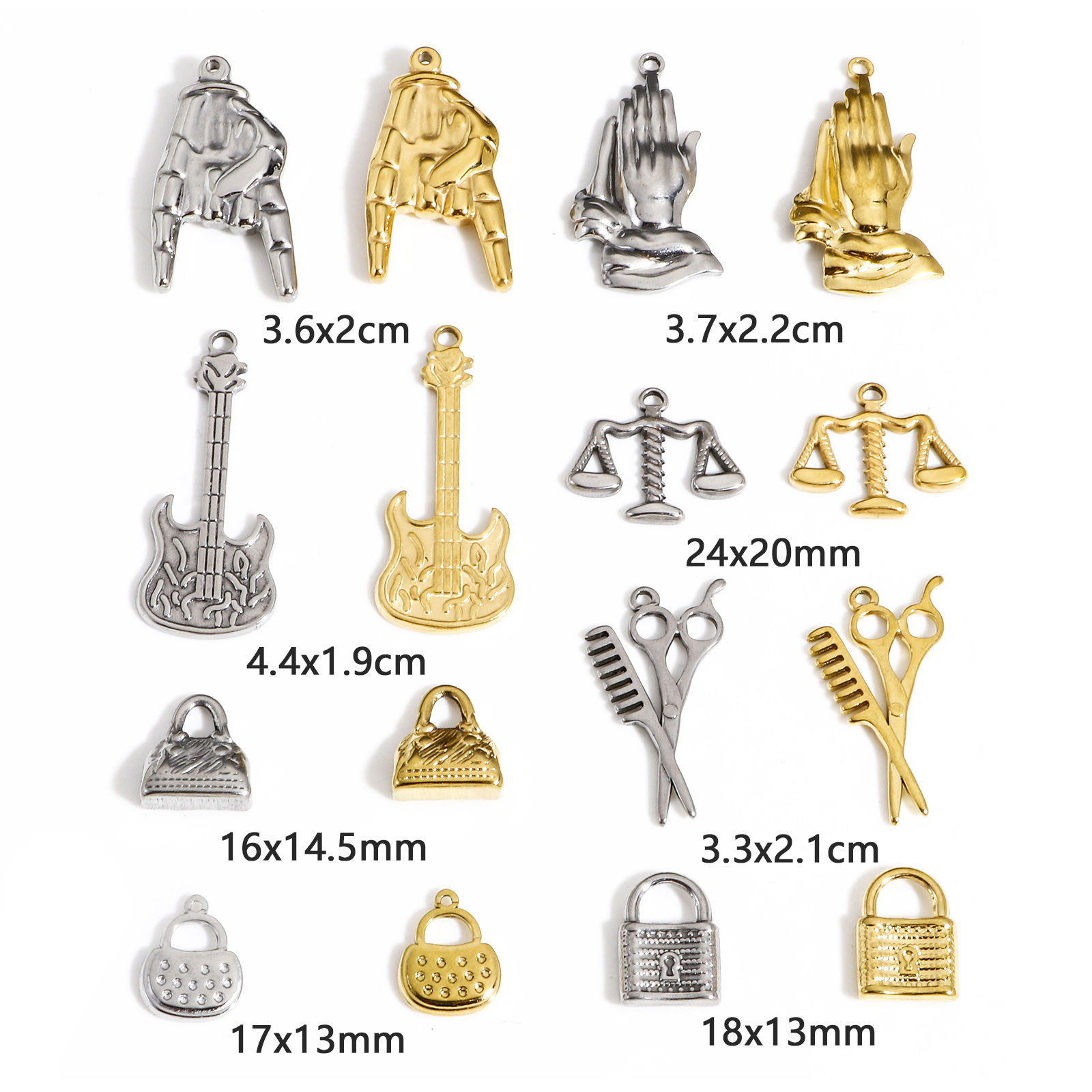 Image de 1 Pièce Breloques en 304 Acier Inoxydable