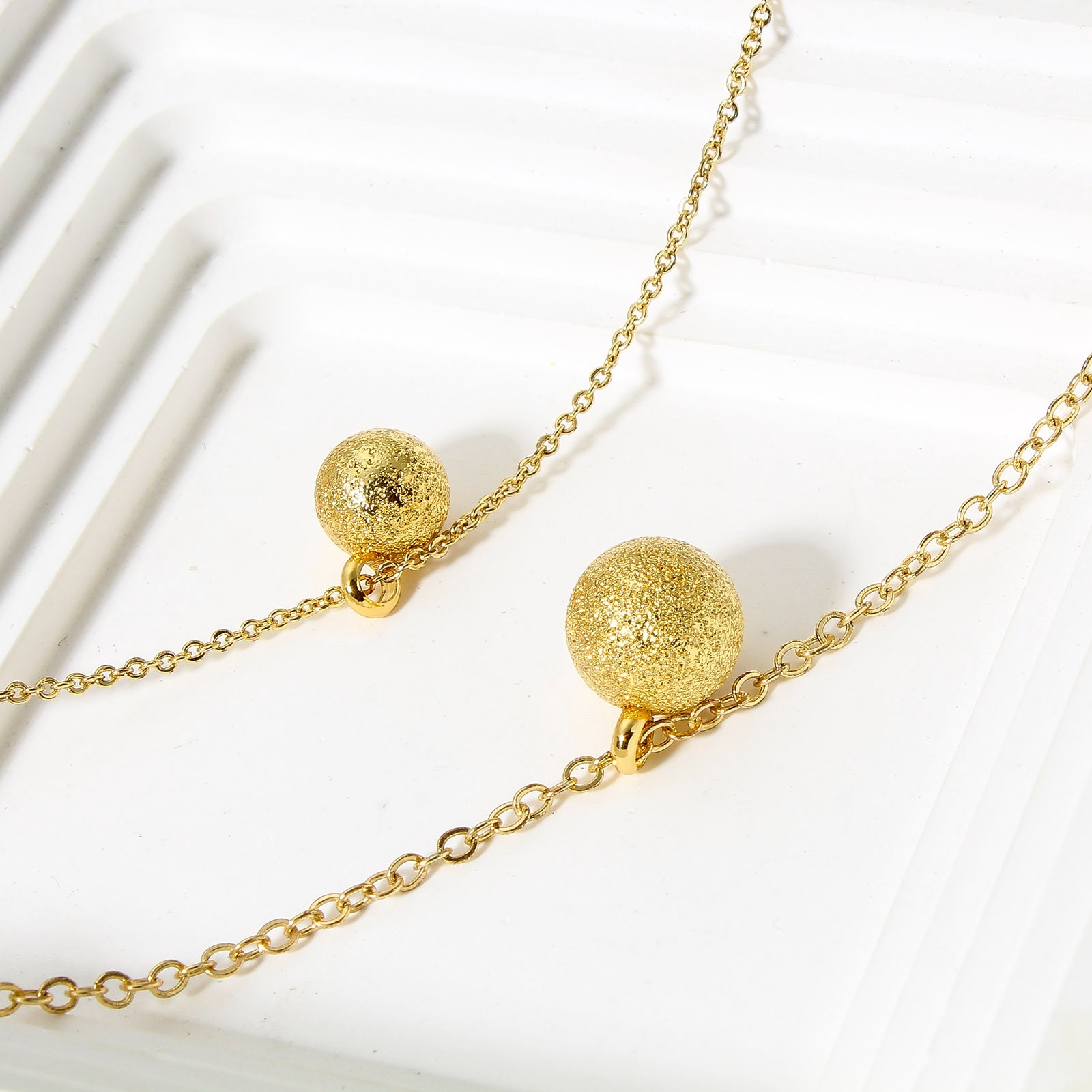 Picture of Brass Charms 18K Real Gold Plated Ball Sparkledust