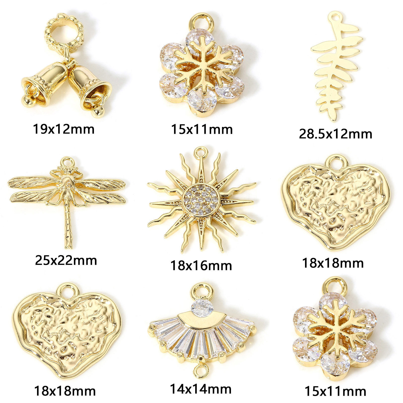 Picture of Brass Charms 18K Real Gold Plated