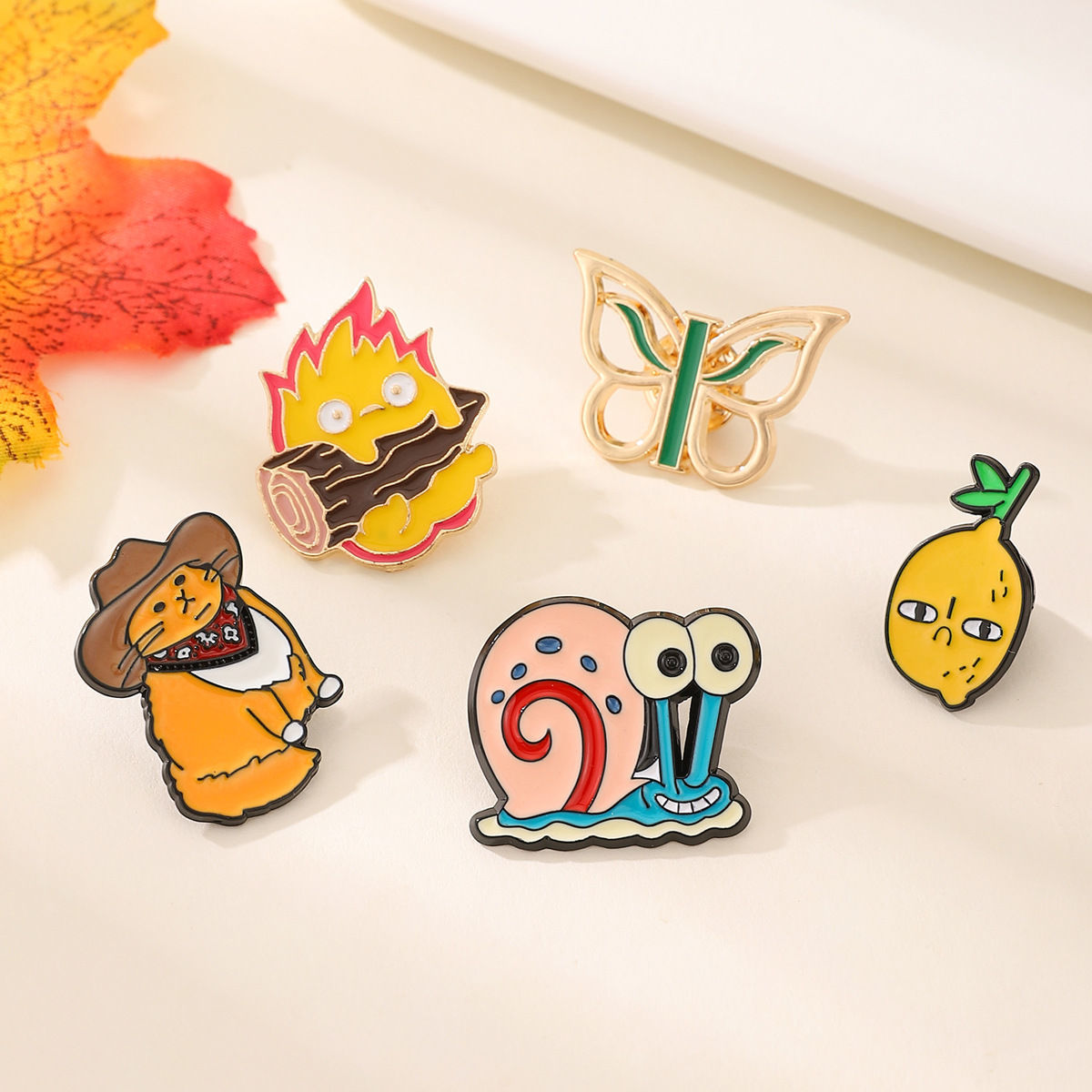 Picture of Cute Pin Brooches Cat Animal Multicolor Enamel