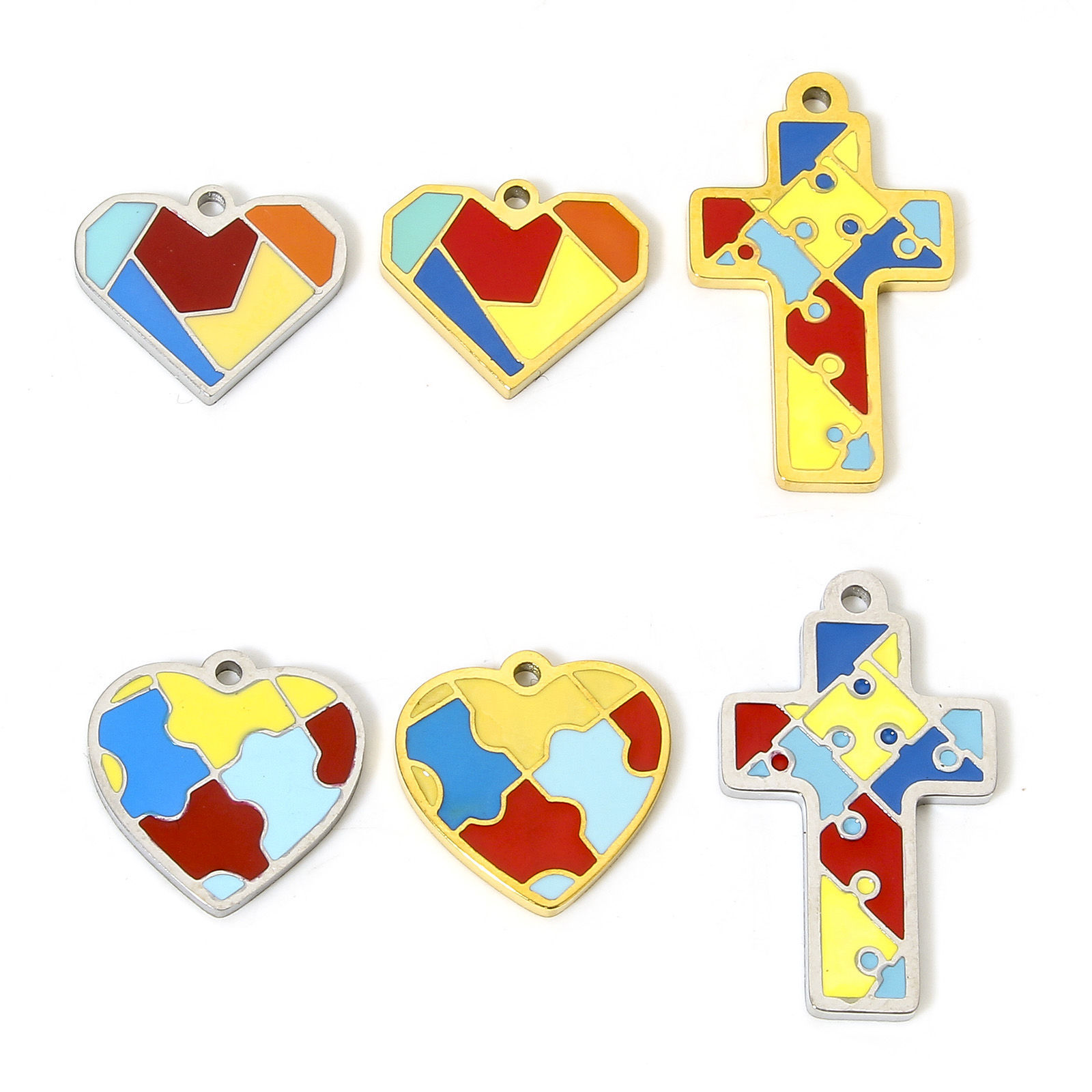 Bild von 1 Stück 304 Edelstahl Charms Geometrie