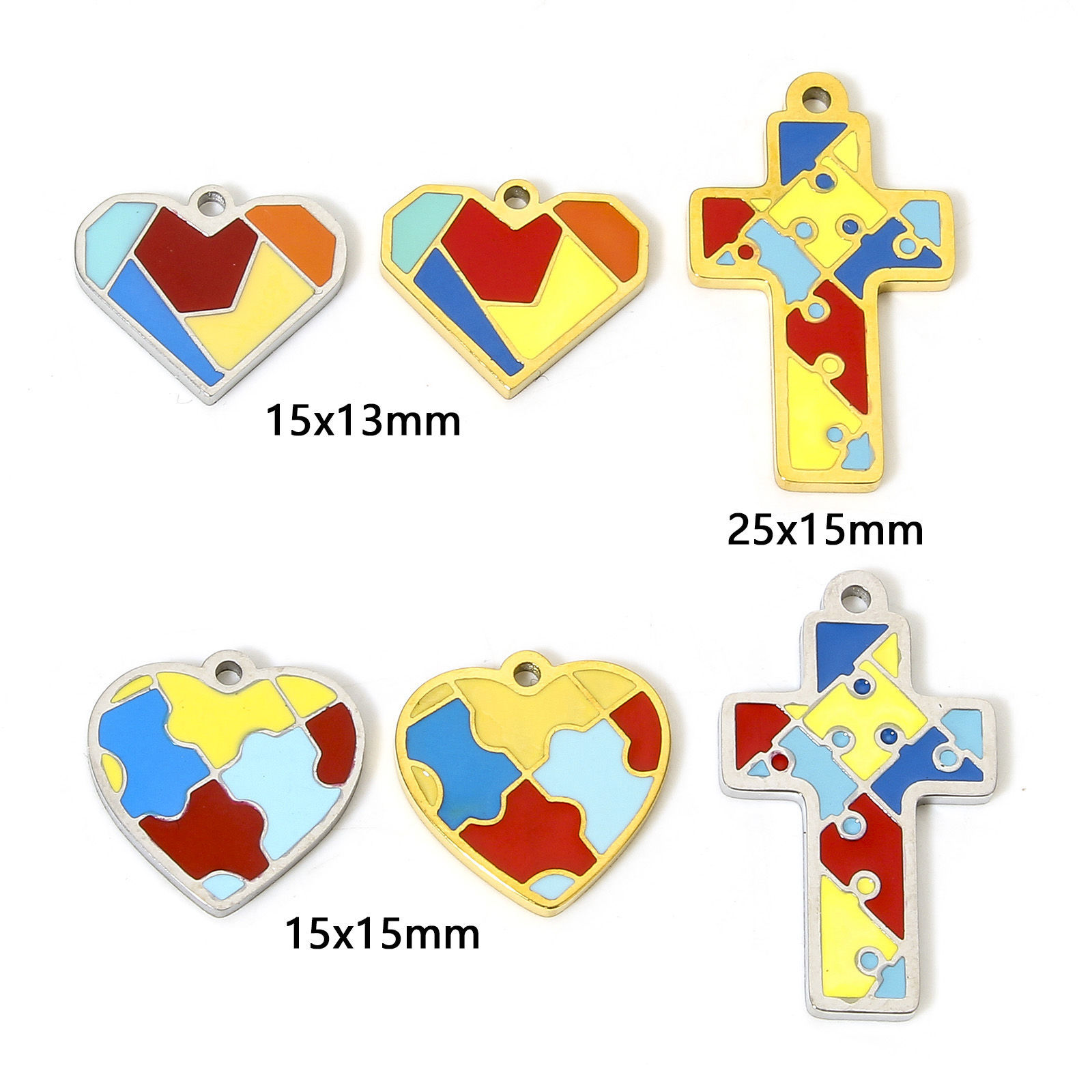 Bild von 1 Stück 304 Edelstahl Charms Geometrie