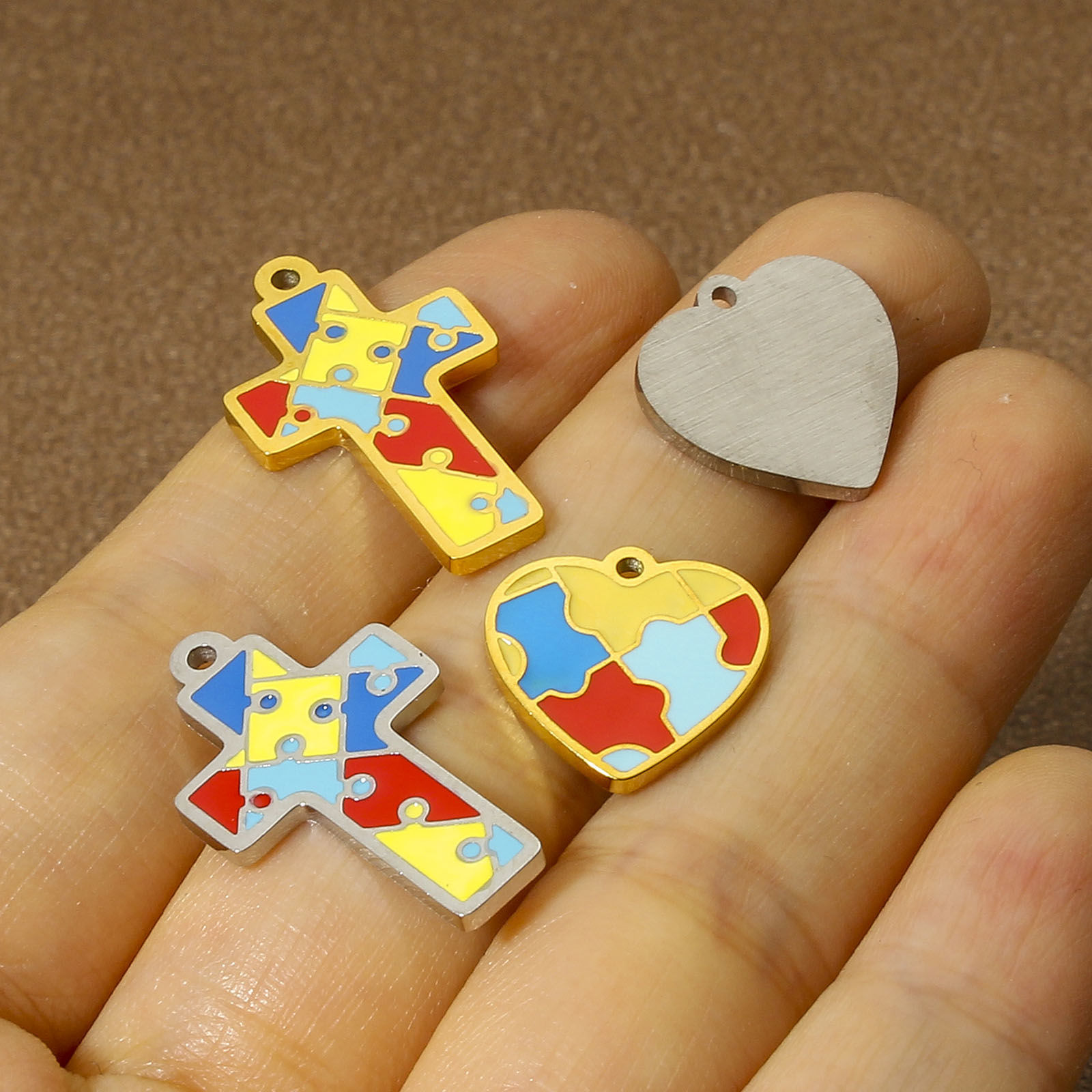 Bild von 1 Stück 304 Edelstahl Charms Geometrie