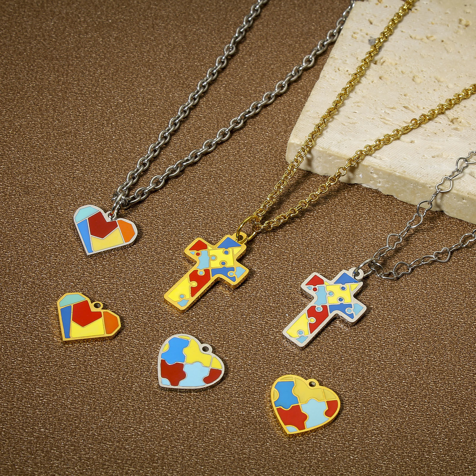 Bild von 1 Stück 304 Edelstahl Charms Geometrie