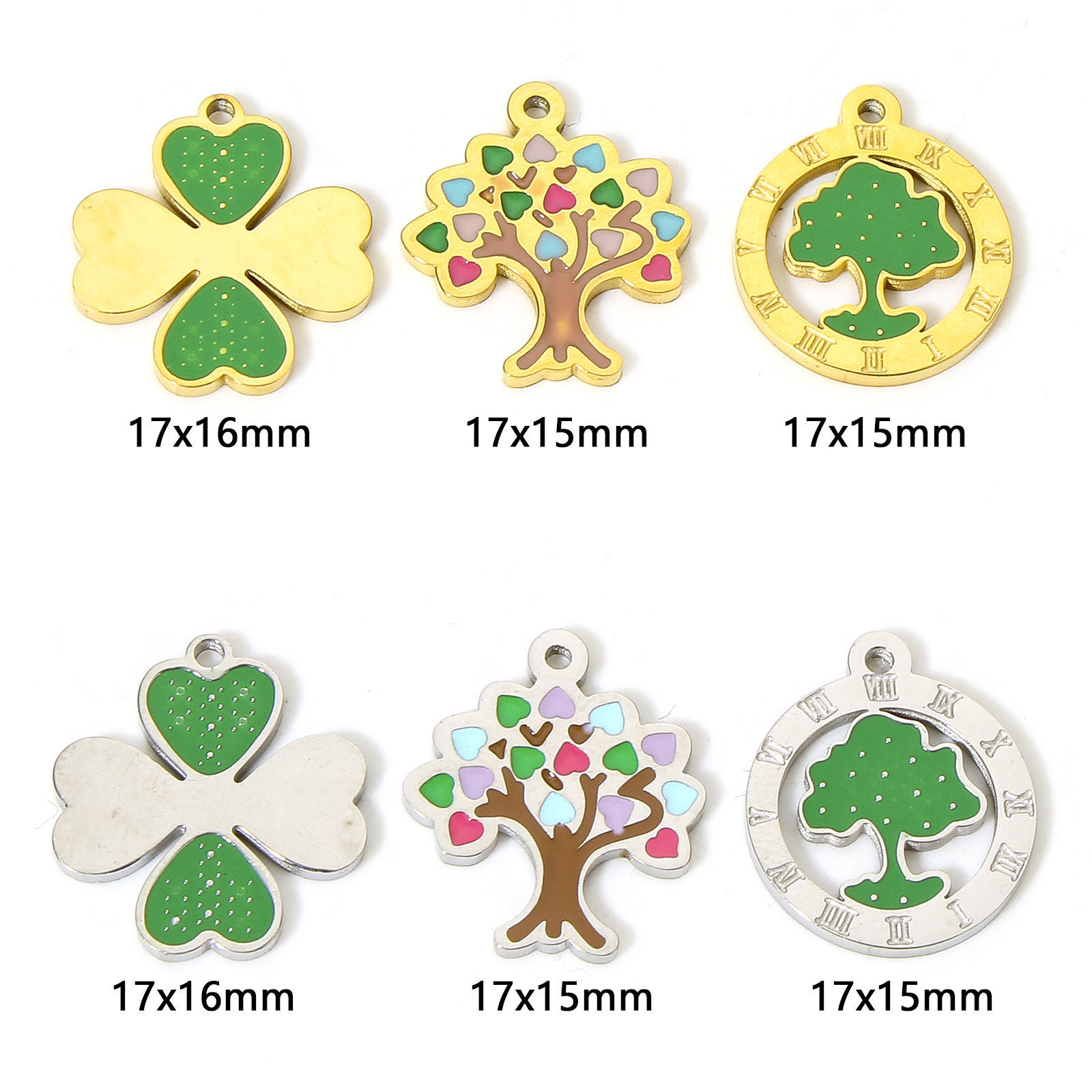 Imagen de 1 Unidad 304 Acero Inoxidable Colgantes Charms Árbol