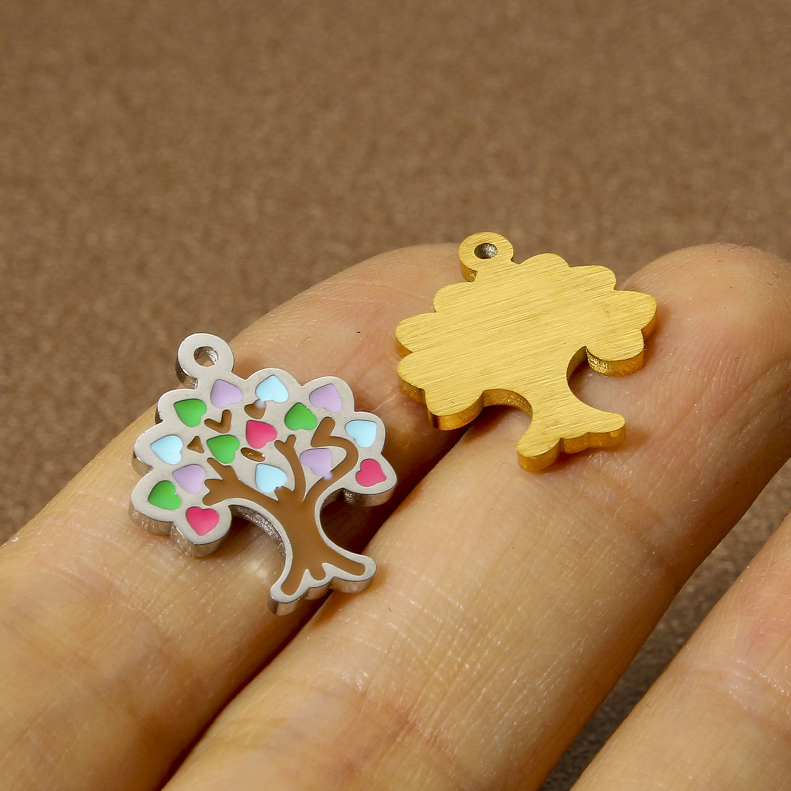 Imagen de 1 Unidad 304 Acero Inoxidable Colgantes Charms Árbol