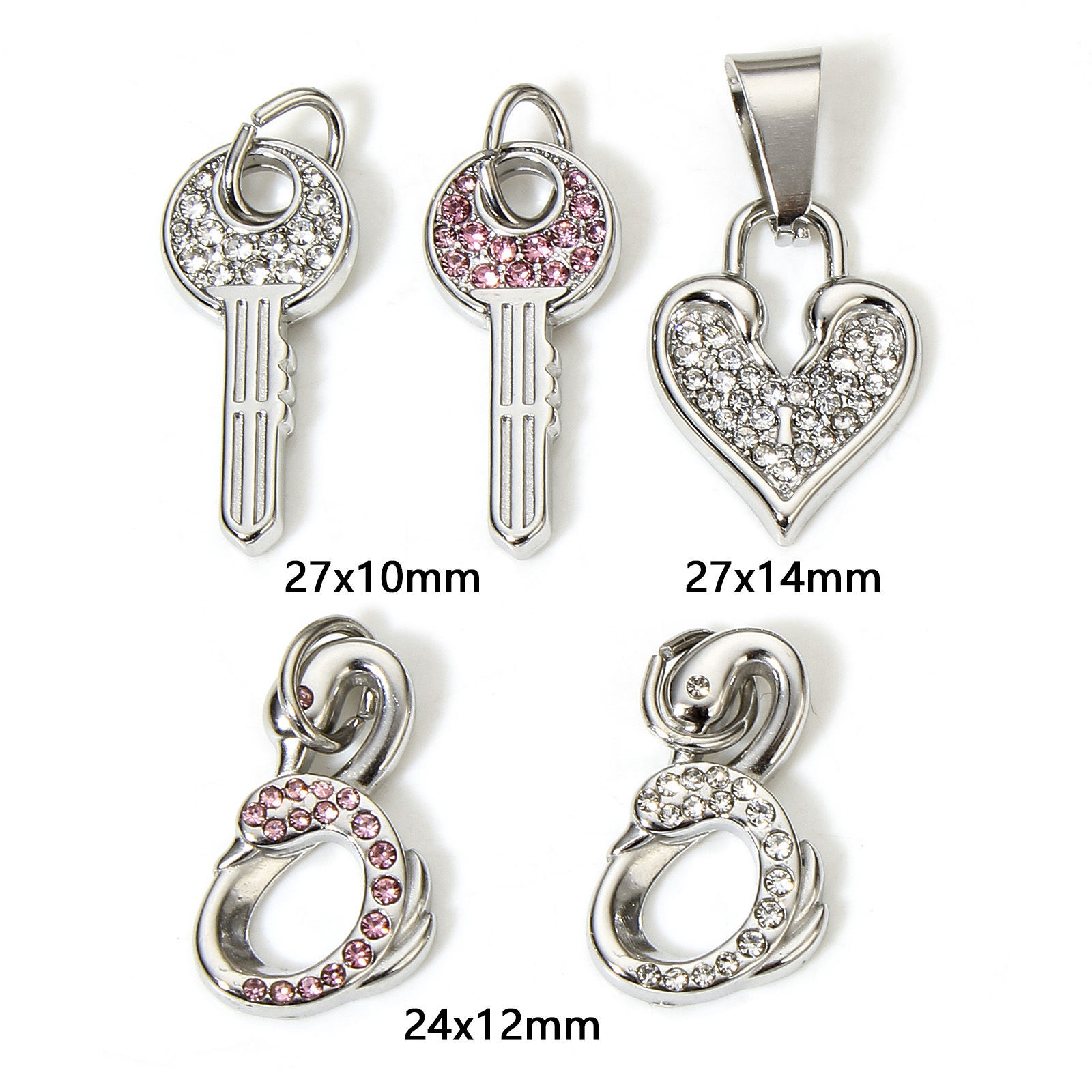 Immagine di 1 Pz 304 Acciaio Inossidabile Charms Tono Argento