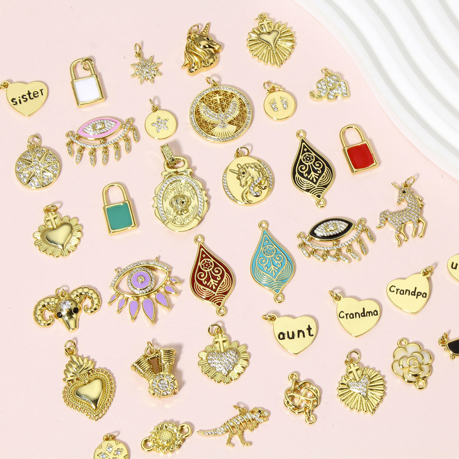 Picture of Brass Charms 18K Real Gold Plated Vehicle