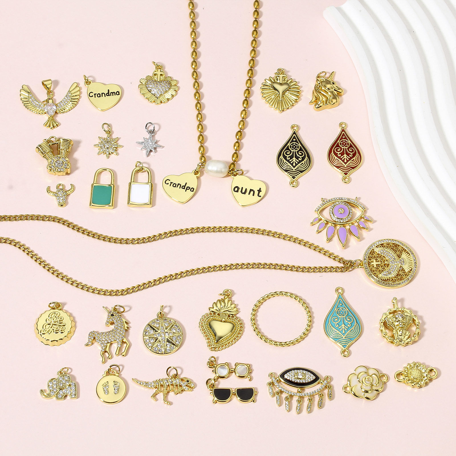 Picture of Brass Charms 18K Real Gold Plated Vehicle