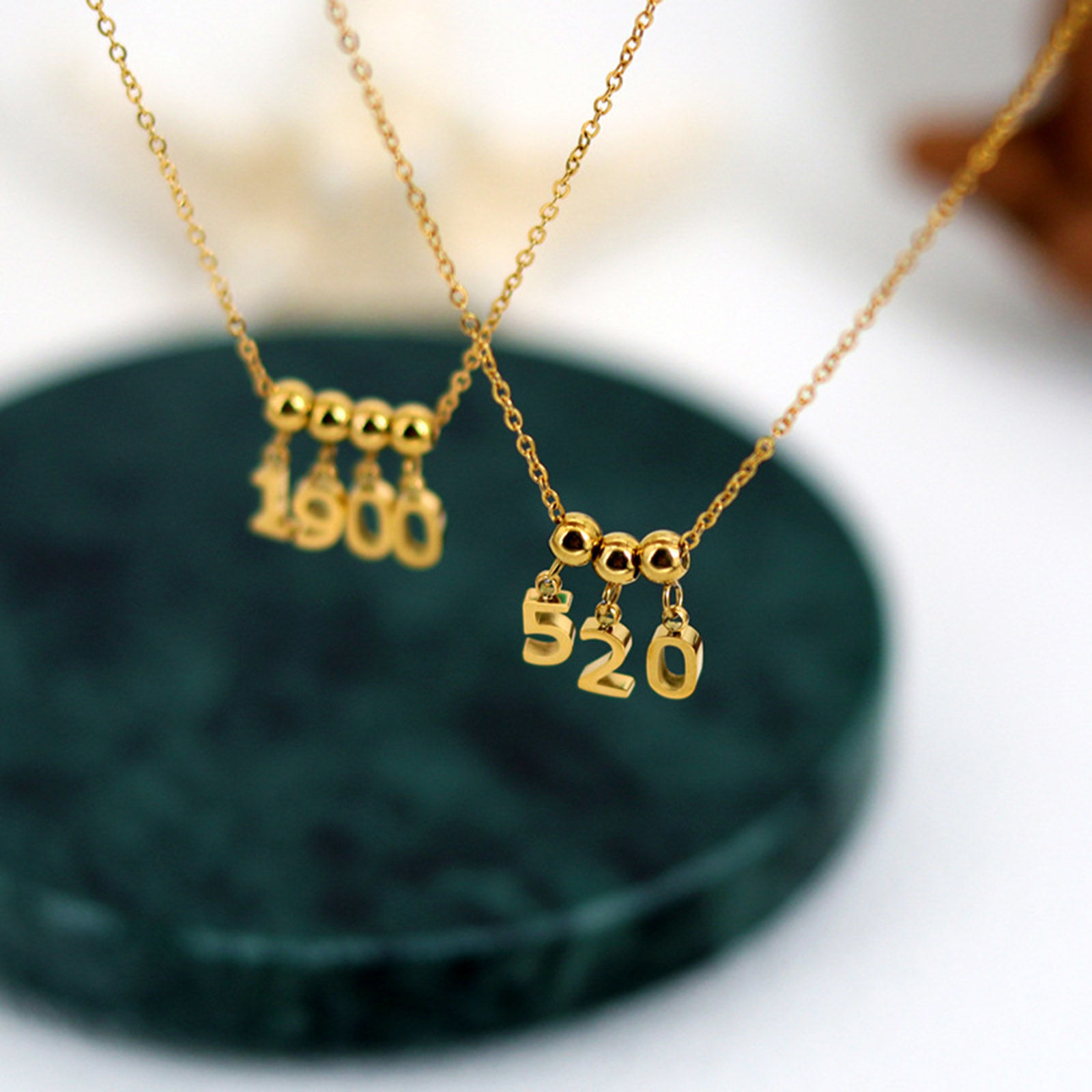 Picture of 304 Stainless Steel Mini Dangle Charm Beads For Bracelet Necklace Jewelry Making 18K Gold Plated Capital Alphabet/ Letter Number 12mm x 6mm