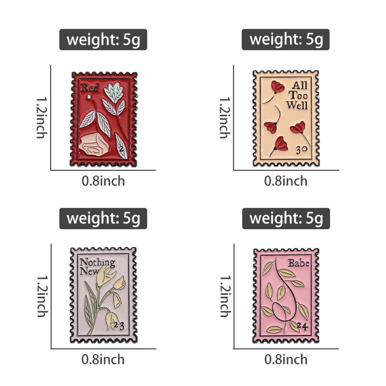 Picture of Pastoral Style Pin Brooches Rectangle Flower Multicolor Enamel