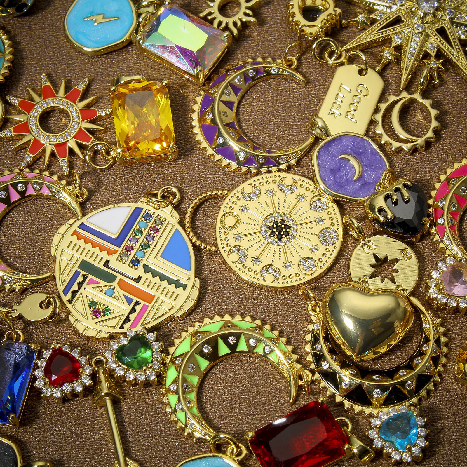 Picture of Pendants 18K Real Gold Plated Sun Star