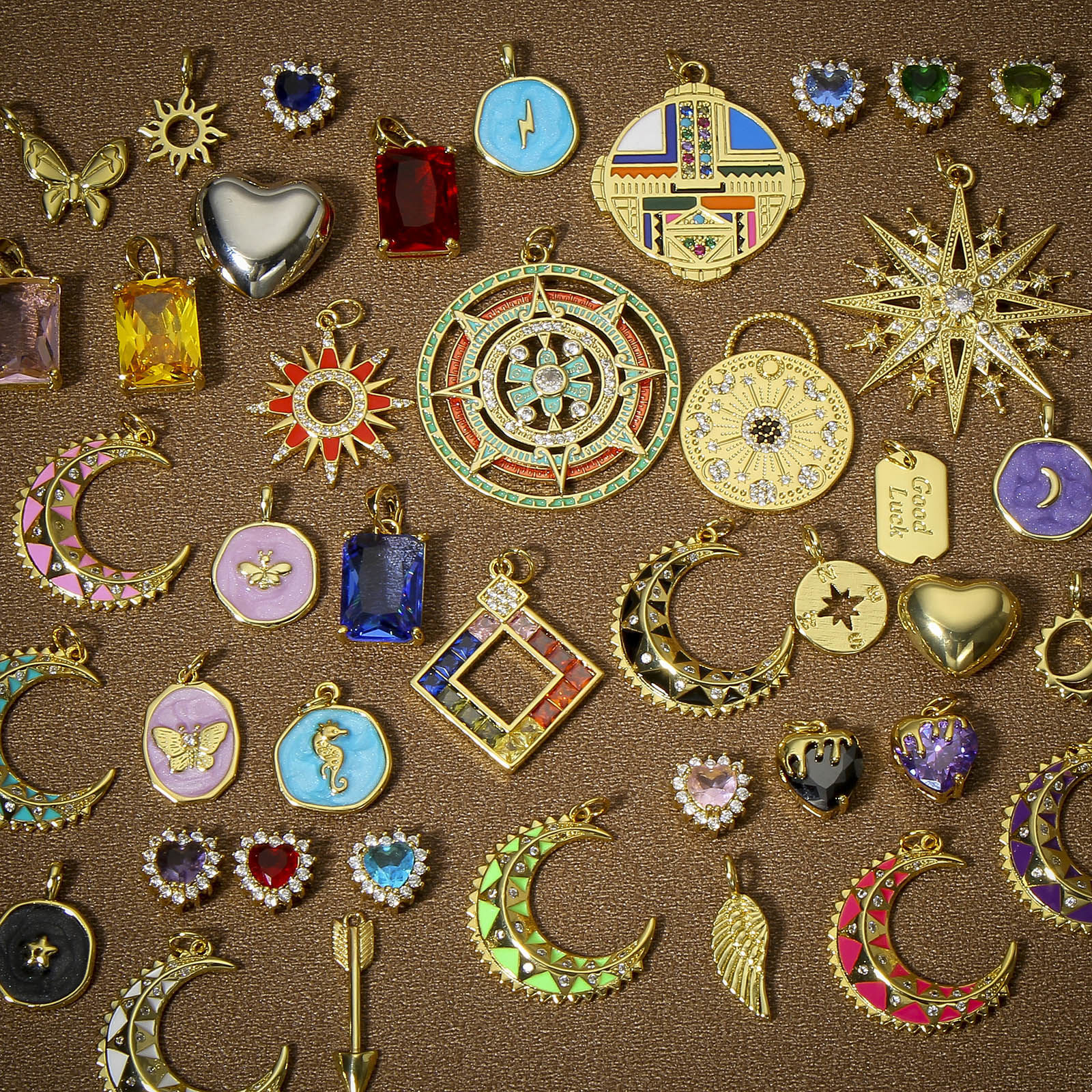 Picture of Pendants 18K Real Gold Plated Sun Star