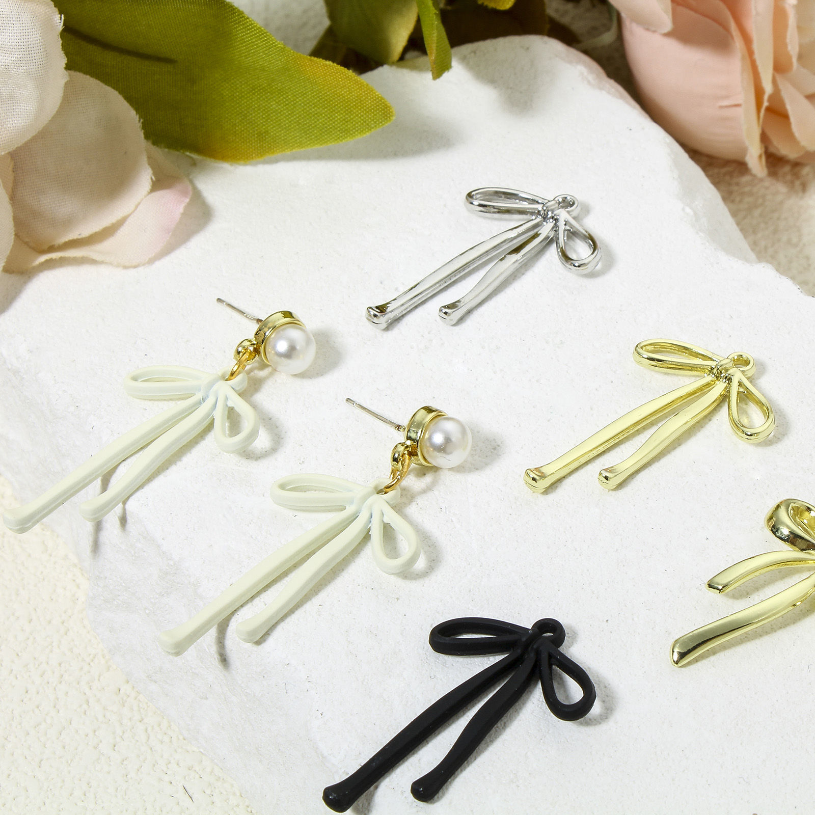 Picture of Zinc Based Alloy Clothes Pendants Multicolor Bowknot Hollow 3.3cm x 2cm
