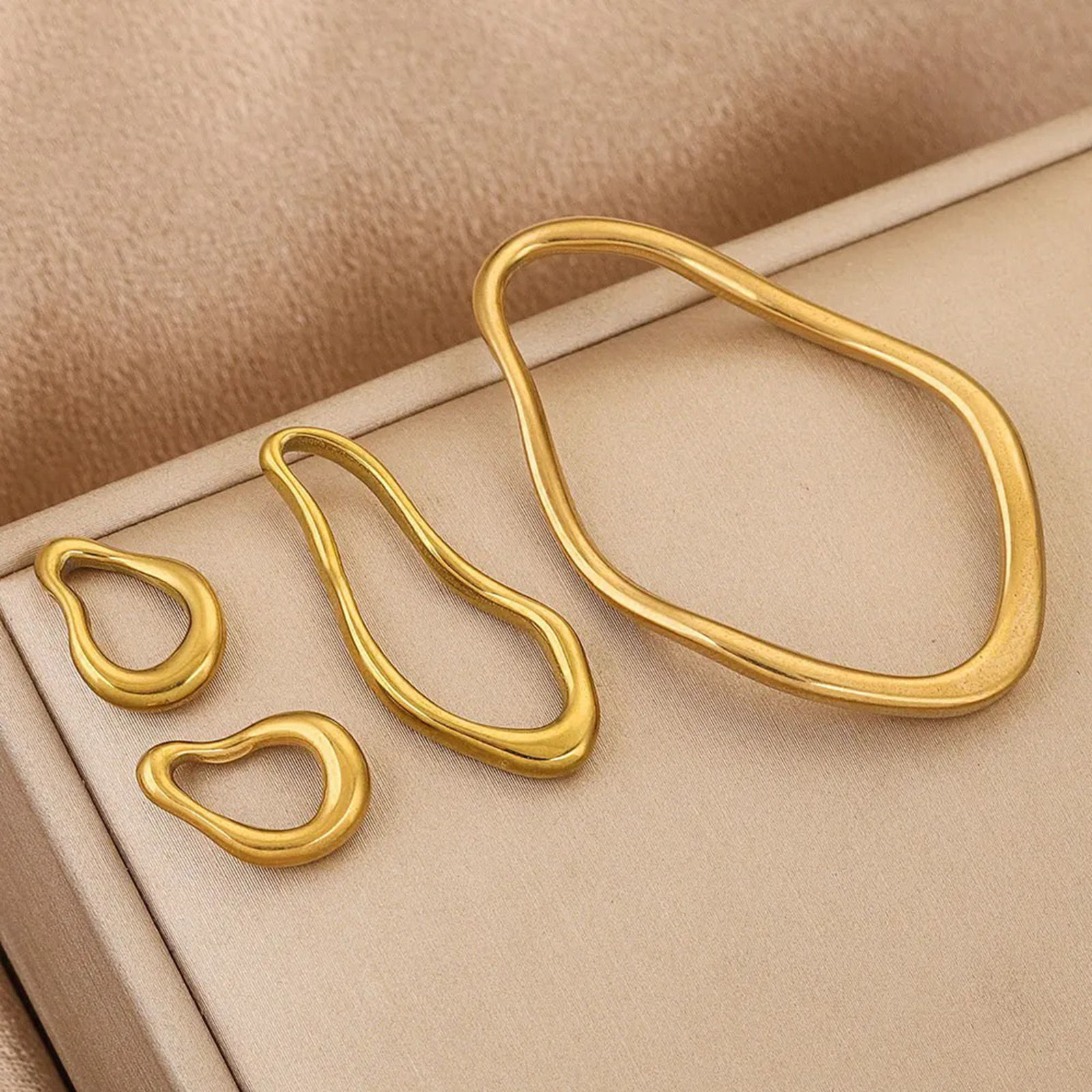 Picture of 304 Stainless Steel Connectors Charms Pendants Multicolor Irregular Drop