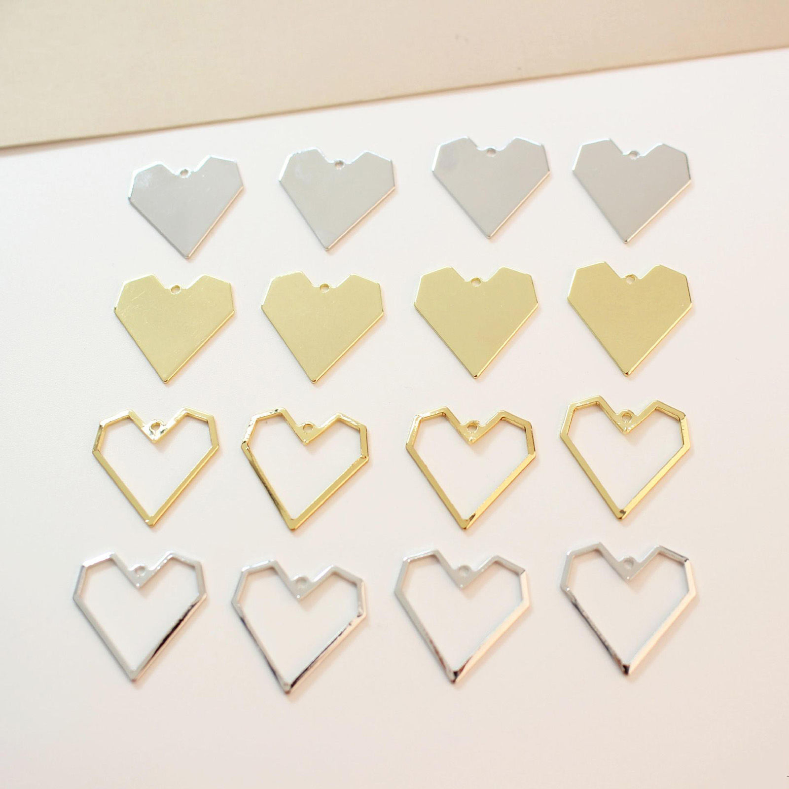 Picture of Brass Valentine's Day Charms Multicolor Heart 20mm x 20mm