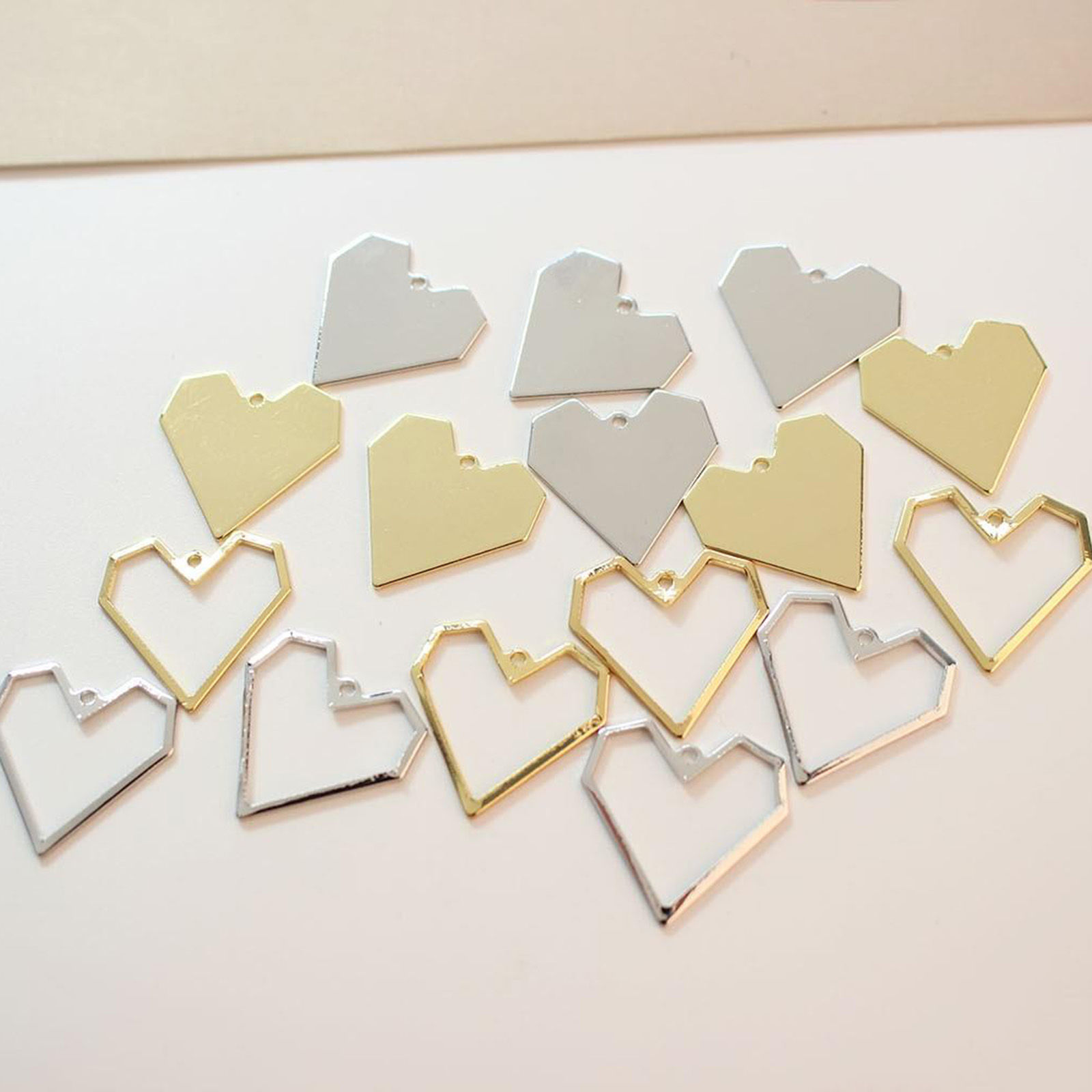 Picture of Brass Valentine's Day Charms Multicolor Heart 20mm x 20mm