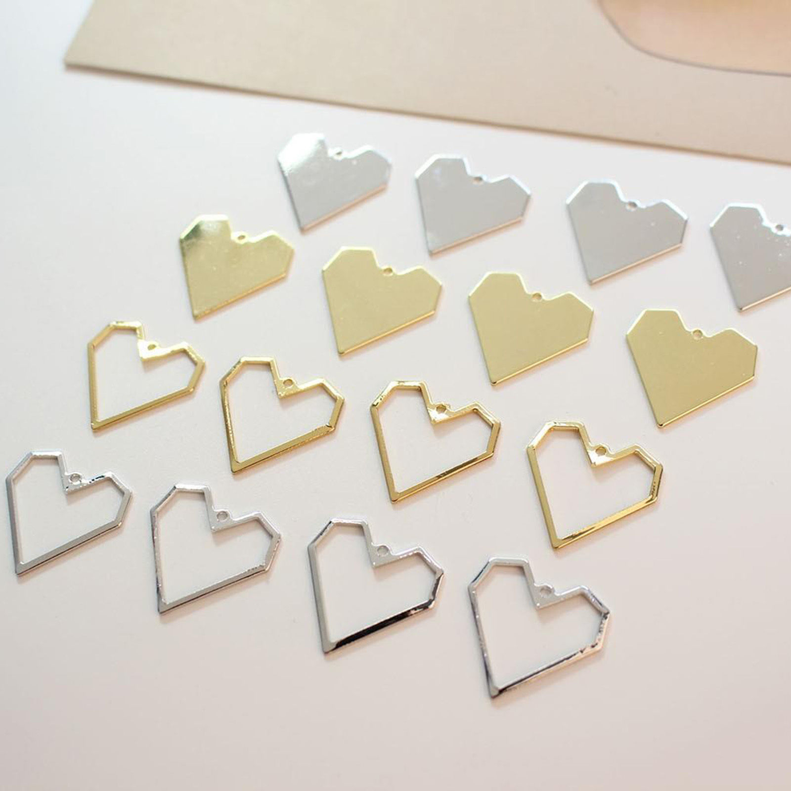 Picture of Brass Valentine's Day Charms Multicolor Heart 20mm x 20mm