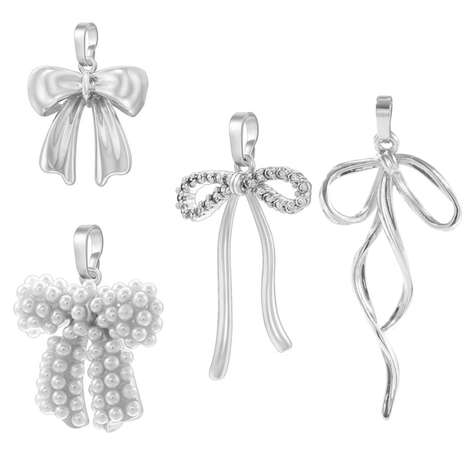 Imagen de 1 Unidad Latón Ropa Colgantes Charms Bowknot Multicolor 3D