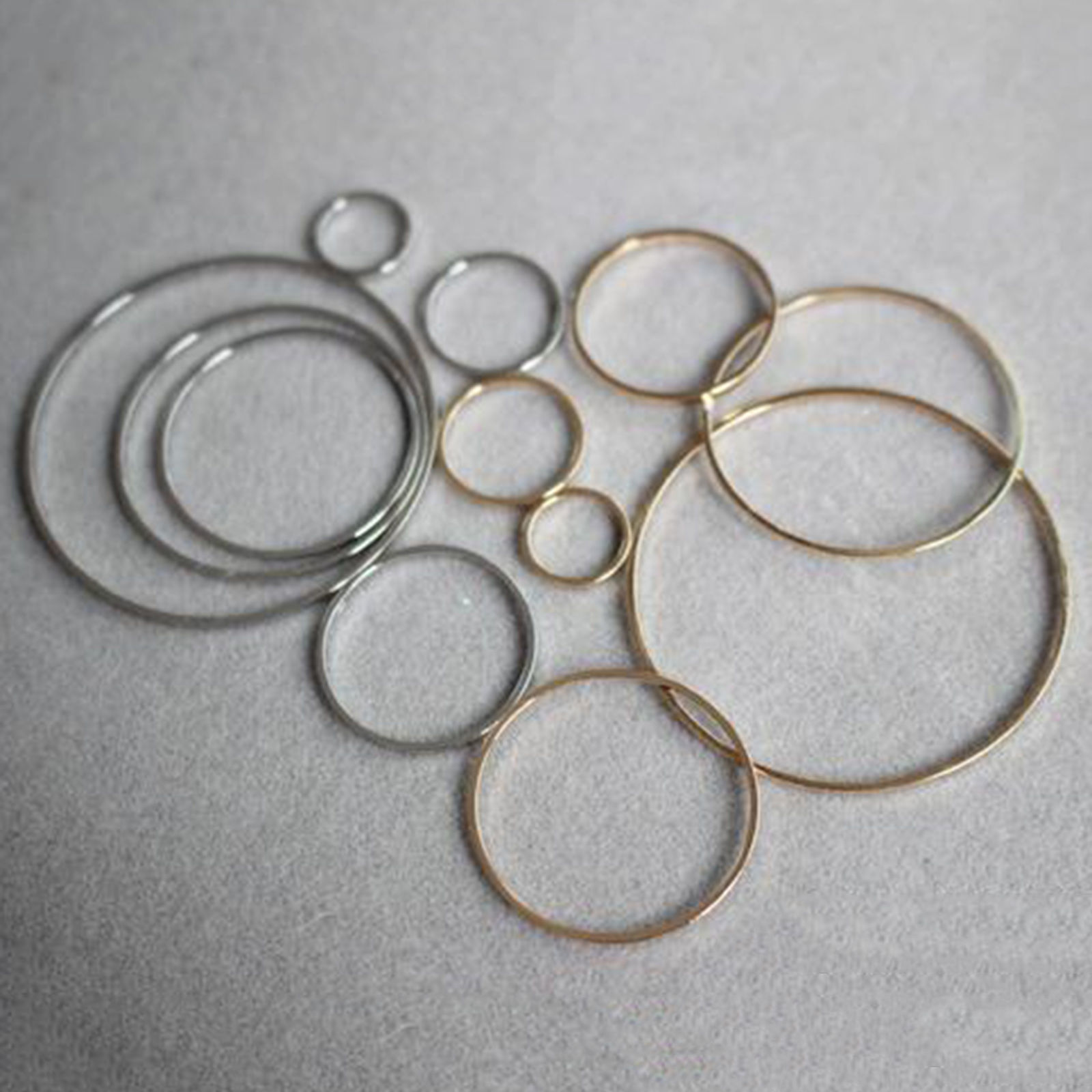 Picture of Brass Frame Geometric Connectors Charms Pendants Round Multicolor Hollow