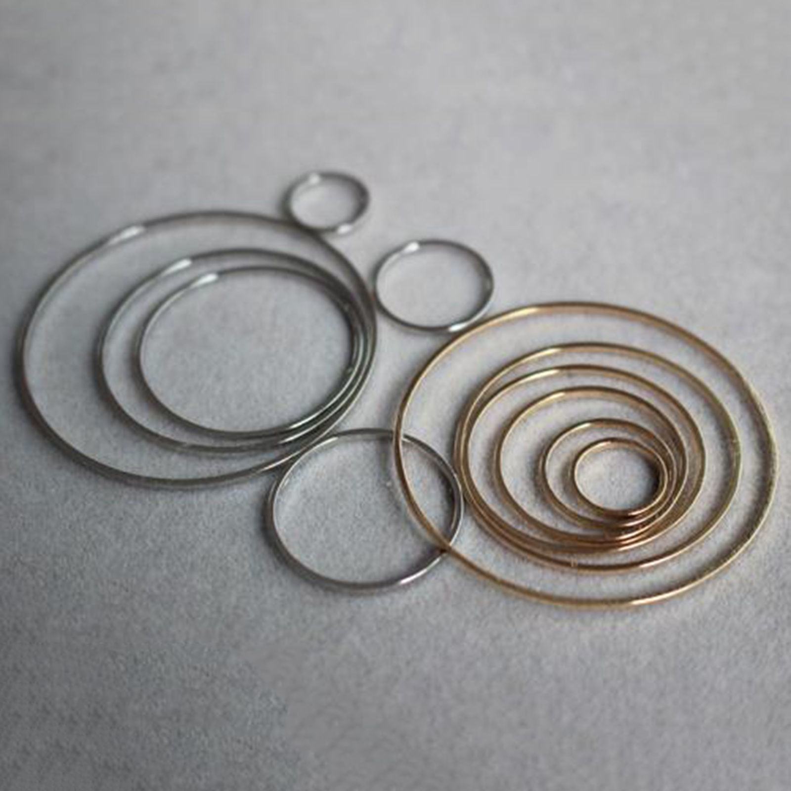Picture of Brass Frame Geometric Connectors Charms Pendants Round Multicolor Hollow