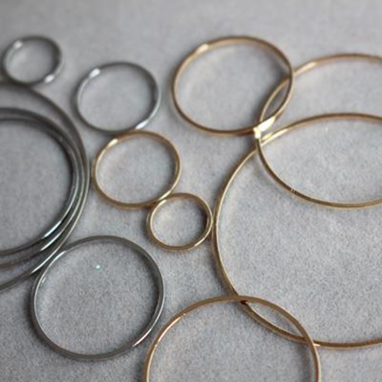 Picture of Brass Frame Geometric Connectors Charms Pendants Round Multicolor Hollow