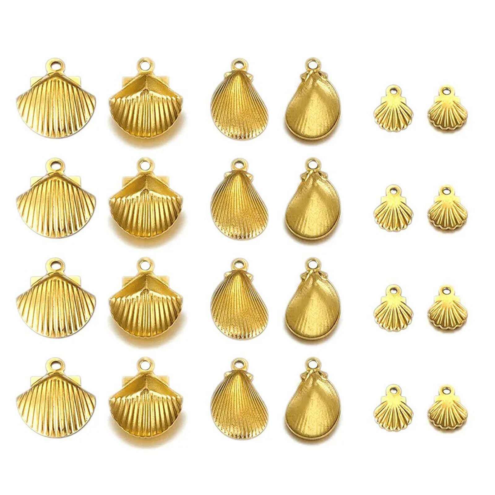 Bild von 100 Stück 304 Edelstahl Charms Muschel