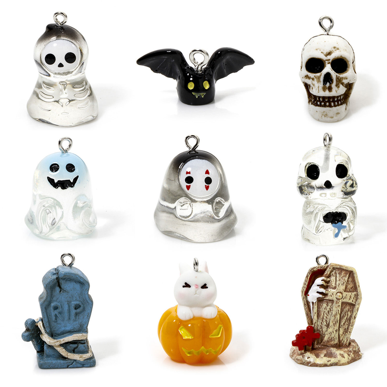 Imagen de 5 Unidades Resina Halloween Colgantes 3D Multicolor
