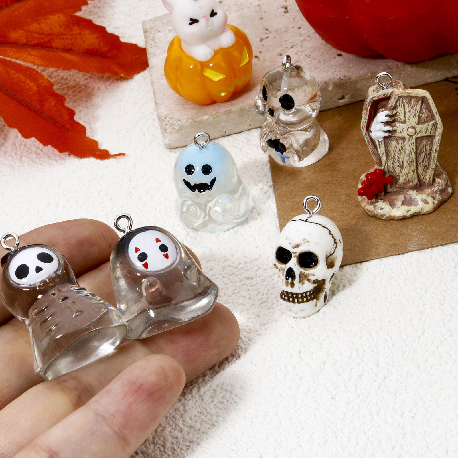 Imagen de 5 Unidades Resina Halloween Colgantes 3D Multicolor
