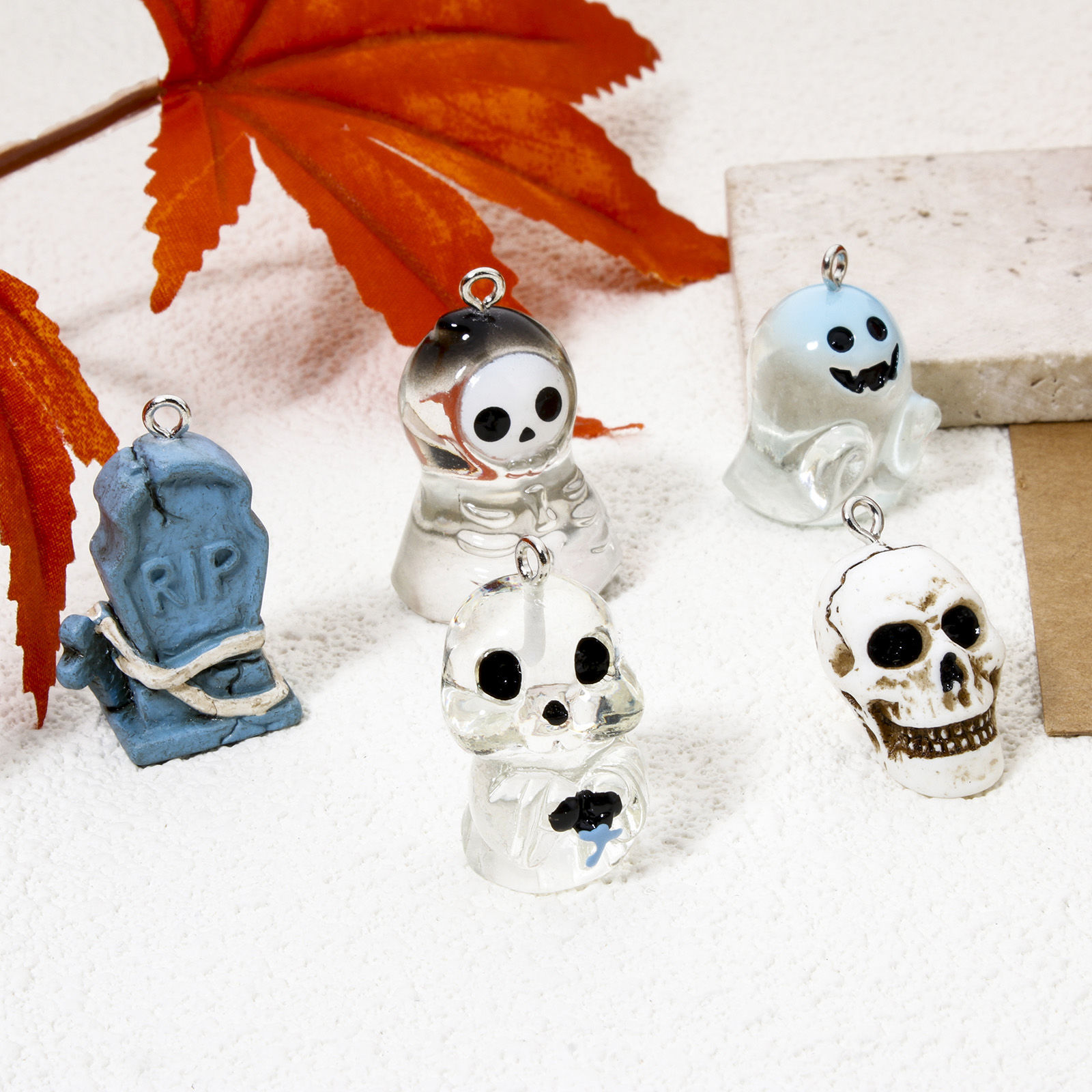 Imagen de 5 Unidades Resina Halloween Colgantes 3D Multicolor