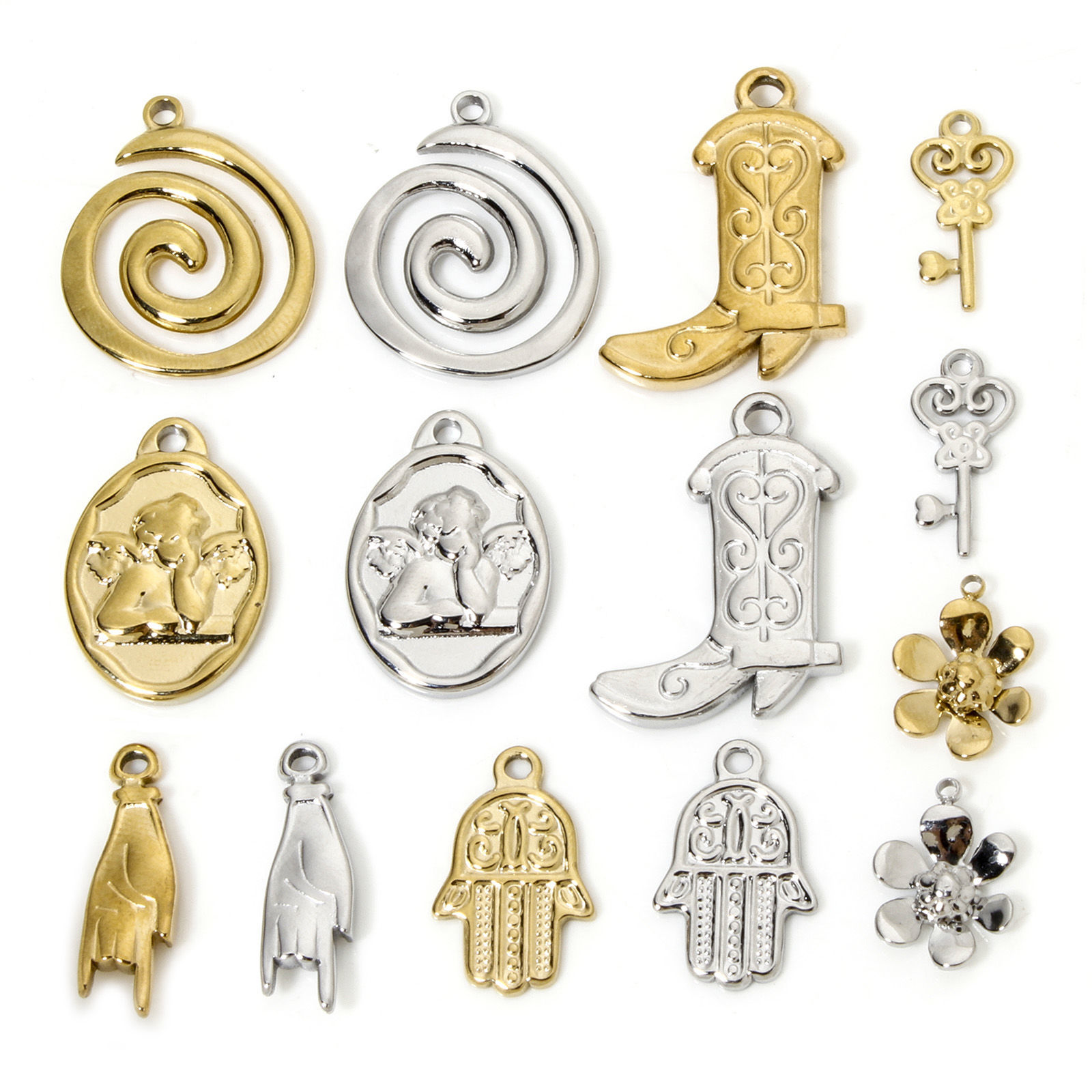 Picture of Eco-friendly Vacuum Plating 304 Stainless Steel Charmes Boots Key