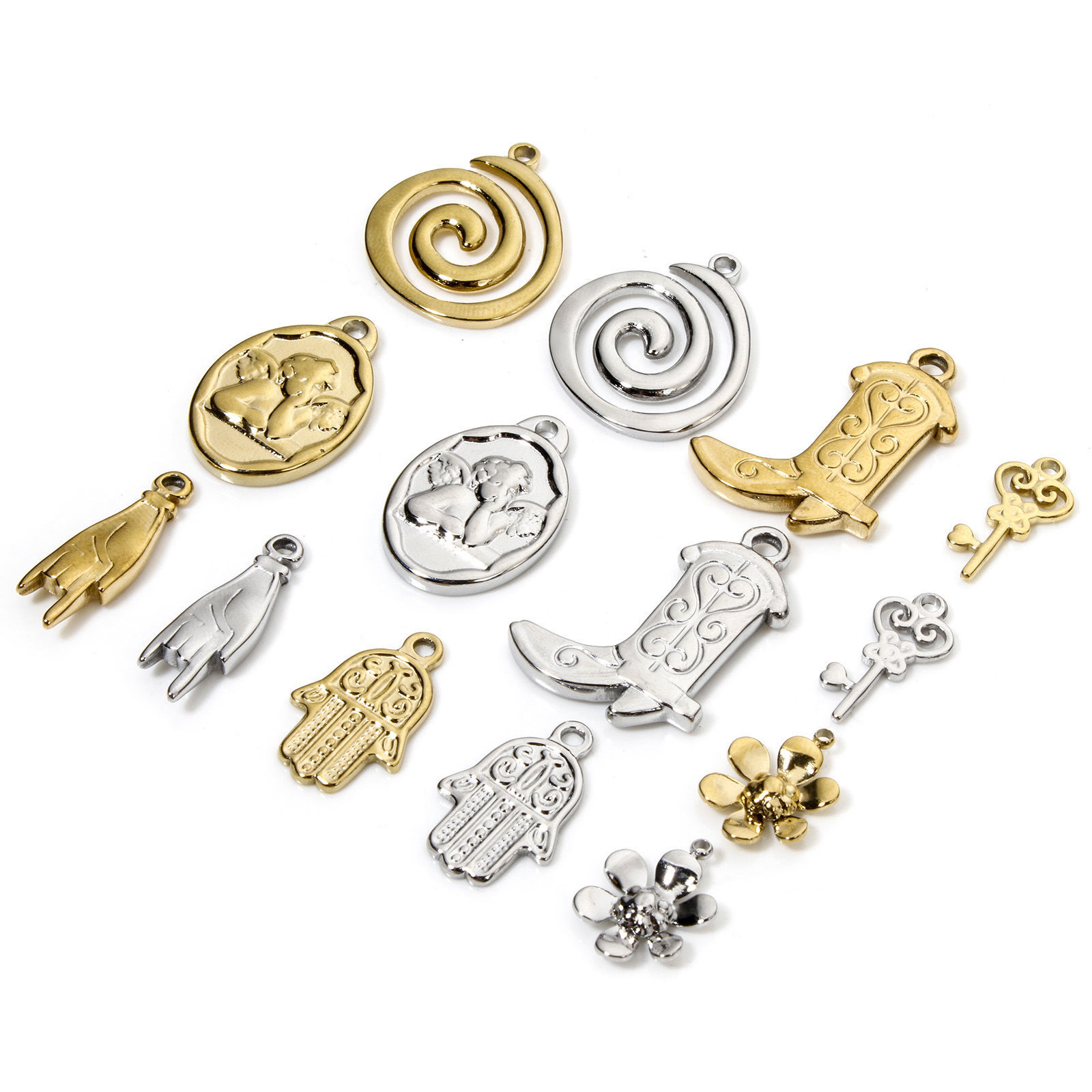 Picture of Eco-friendly Vacuum Plating 304 Stainless Steel Charmes Boots Key