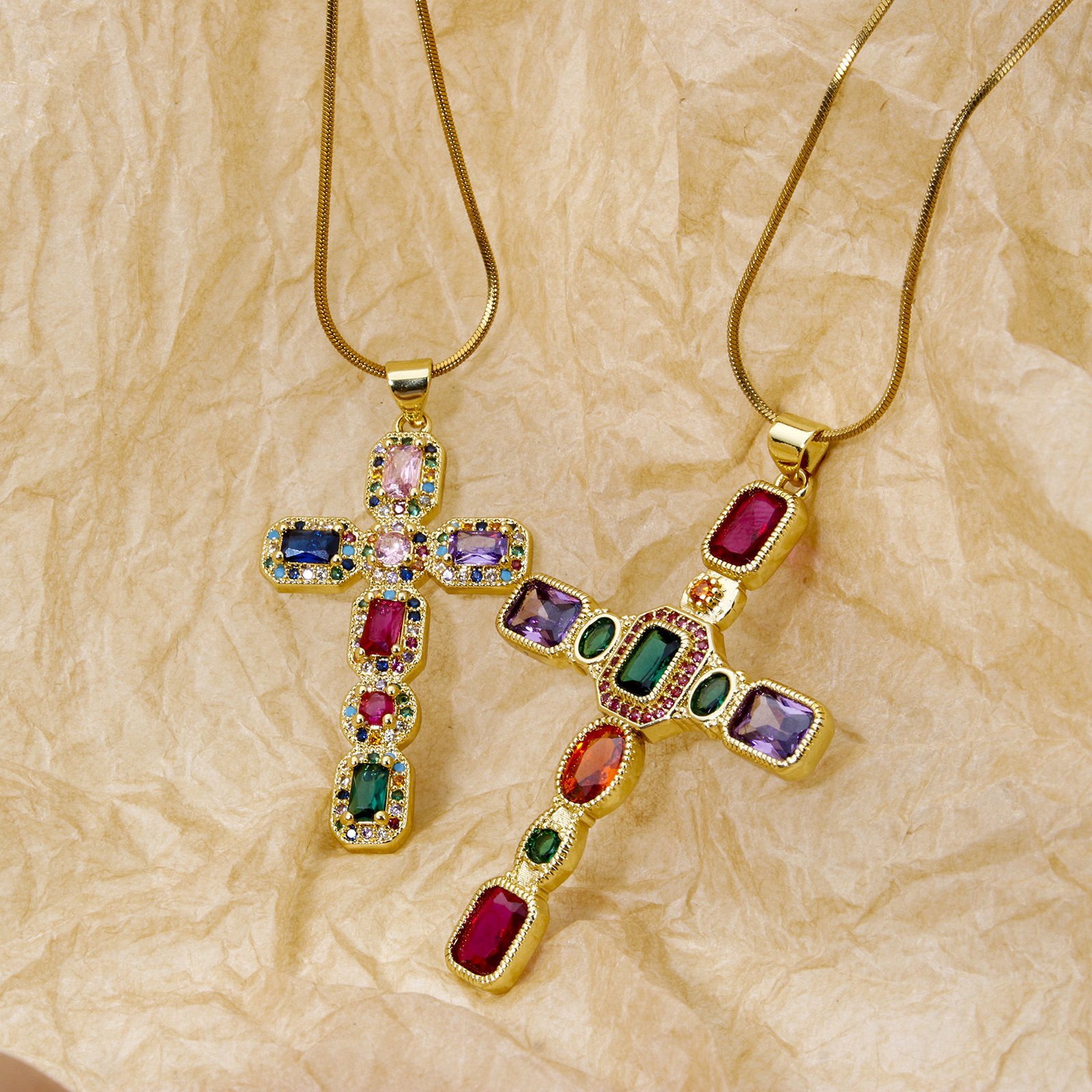 Picture of Eco-friendly Brass Religious Pendants 18K Real Gold Plated Cross